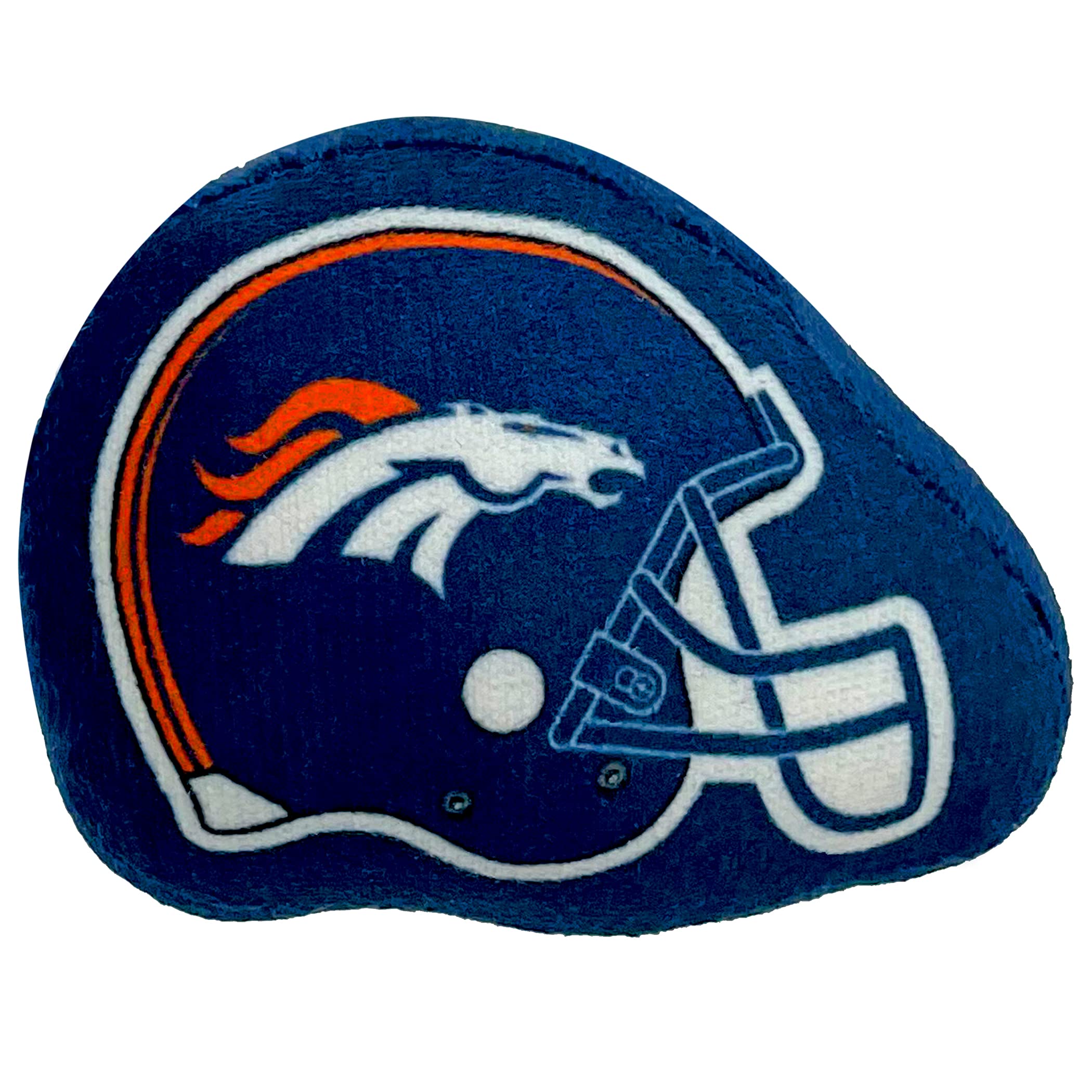BEST PLUSH CAT TOY - NFL DENVER BRONCOS Complete Set of 3 piece Cat Toys filled with Fresh Catnip. Includes: 1 Helmet Cat Toy, 1
