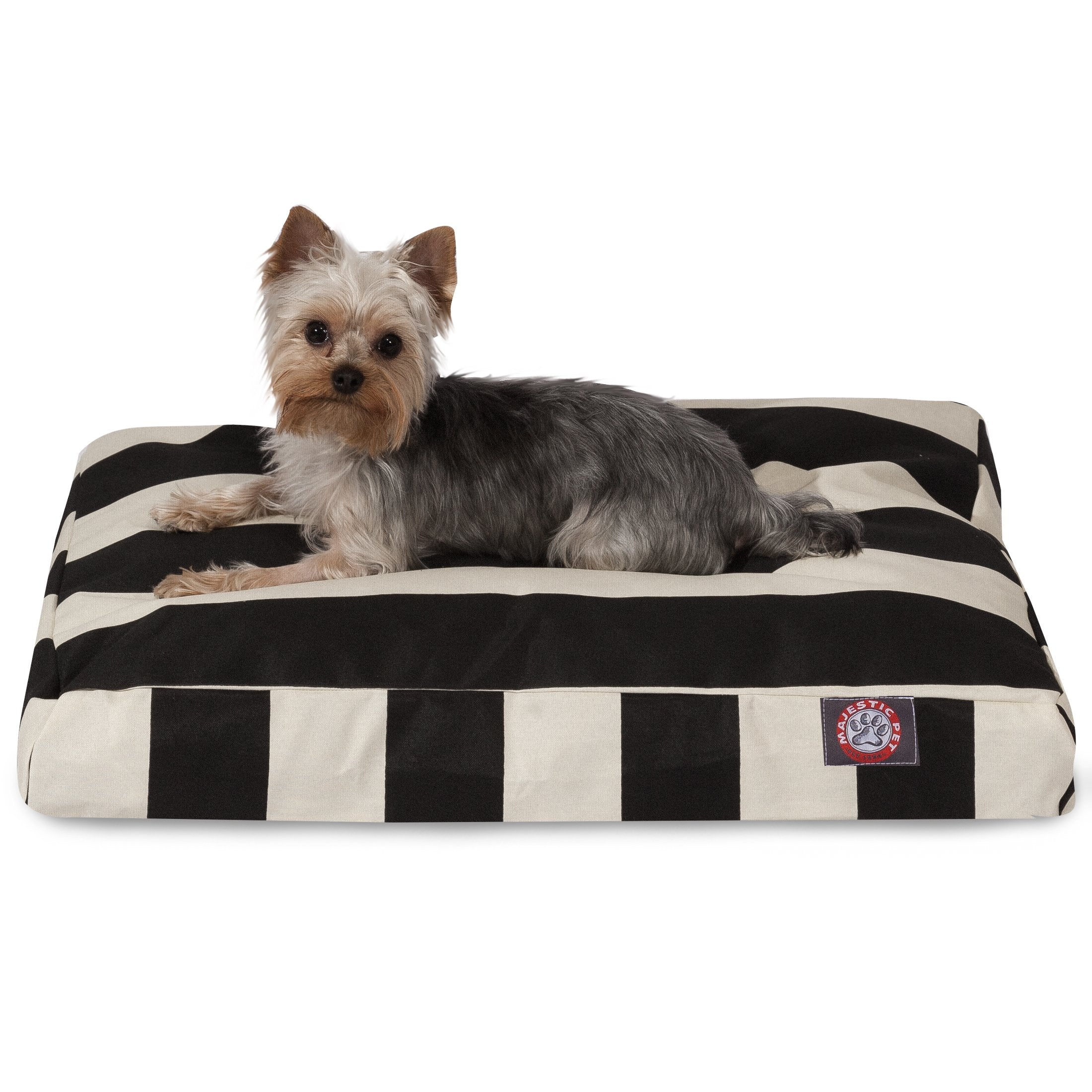 Majestic Pet Rectangle Small Dog Bed Washable – Non Slip Comfy Pet Bed – Dog Crate Bed With Removable Washable Cover – Dog Kennel Bed For Sleeping - Dog Bed Small Breed 27X20X4 Inch – Black