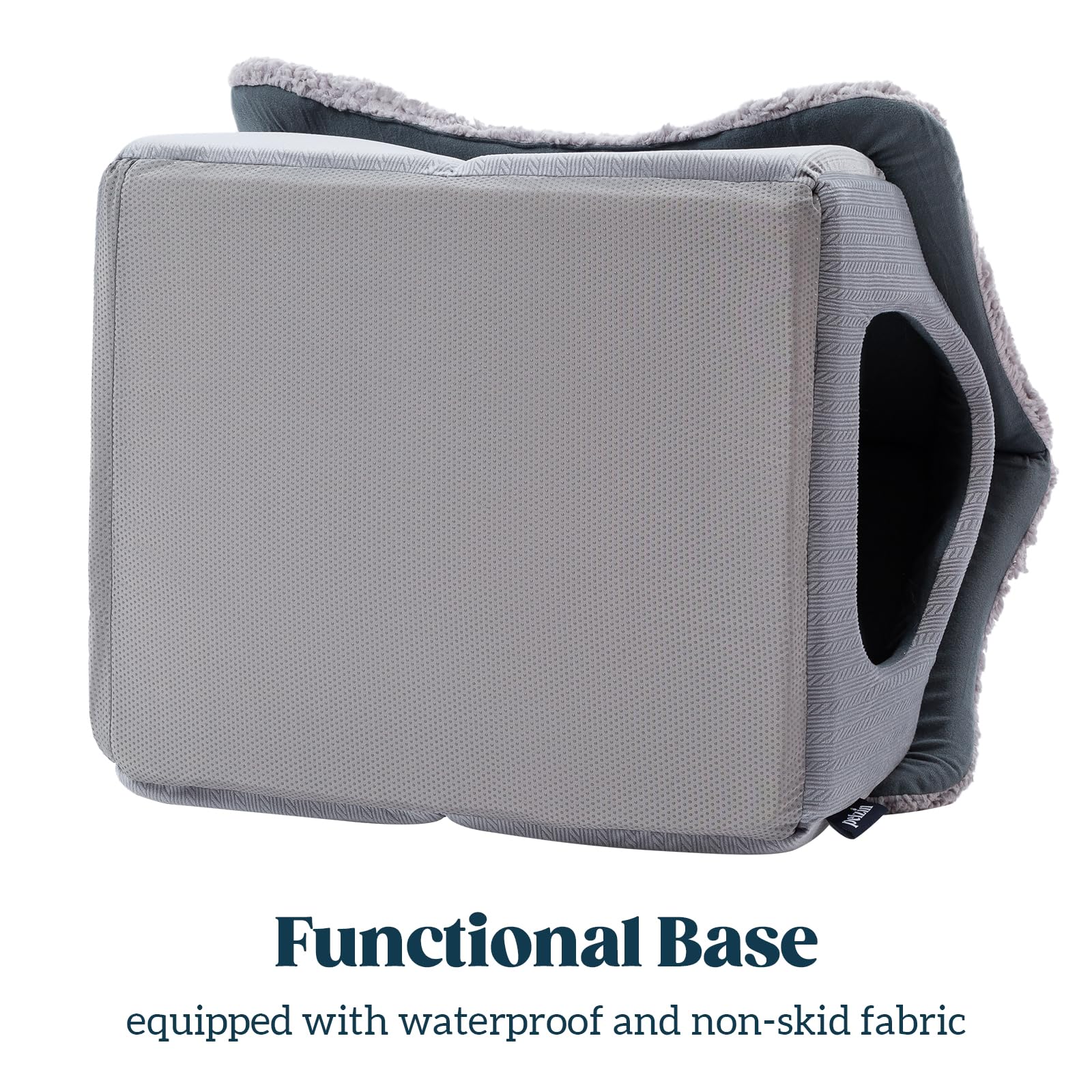 Pelzin Cat Houses For Indoor Cats - Large Cat Cave Bed With Removable Support Foam And Washable 2-Side Mat - Covered Cat Bed For