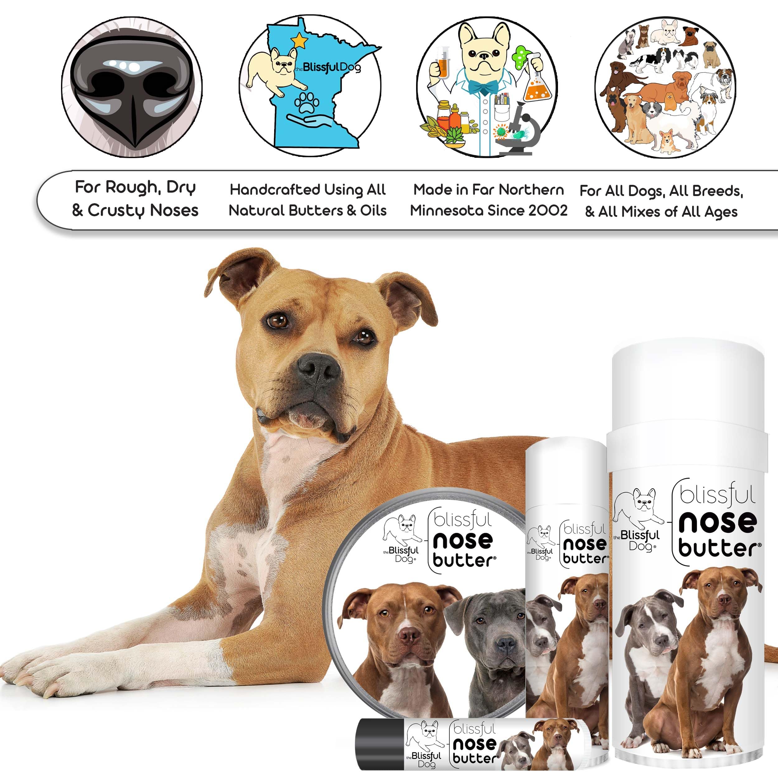 The Blissful Dog American Staffordshire Terrier Nose Butter, Versatile Dog Nose Balm for Dry Nose, Handcrafted Nose Moisturizer,