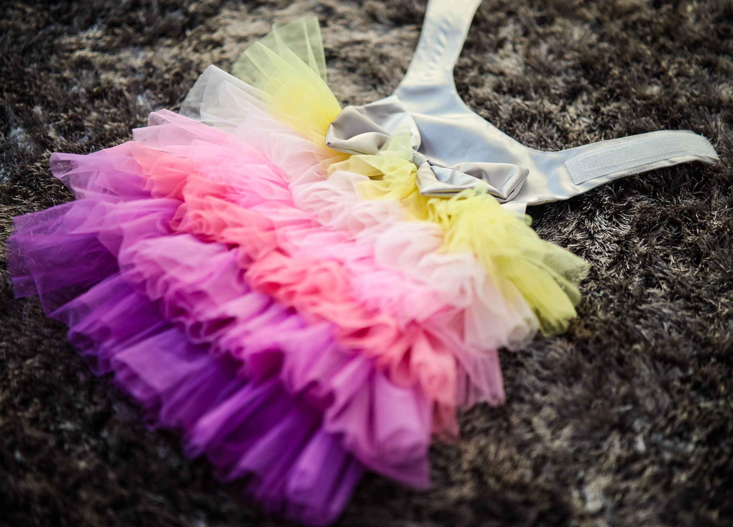 Puptail Dog Dress With Lovely Bow Puppy Dress Pet Apparel Dog Clothes For Small And Large Dogs And Cats L Multi Colored