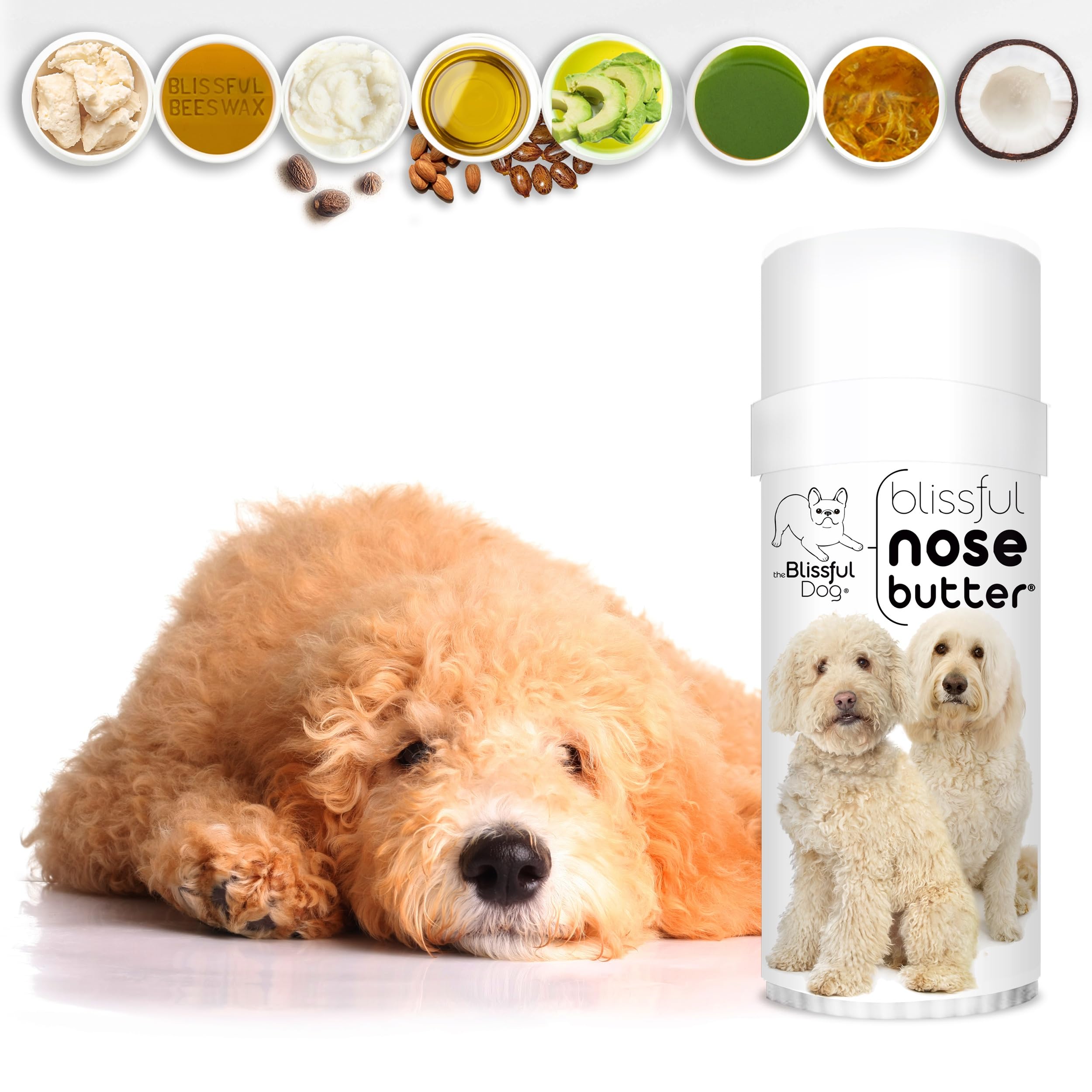 The Blissful Dog Goldendoodle Nose Butter, Versatile Dog Nose Balm for Dry Nose, Handcrafted Nose Moisturizer, Easy-to-Apply Dog