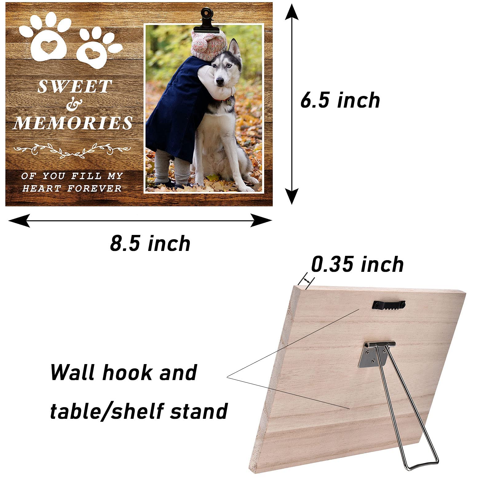 Kingnow Pet Memorial Picture Frame Loss Of Dog Gifts 4X6 Inch Dog Picture Frame