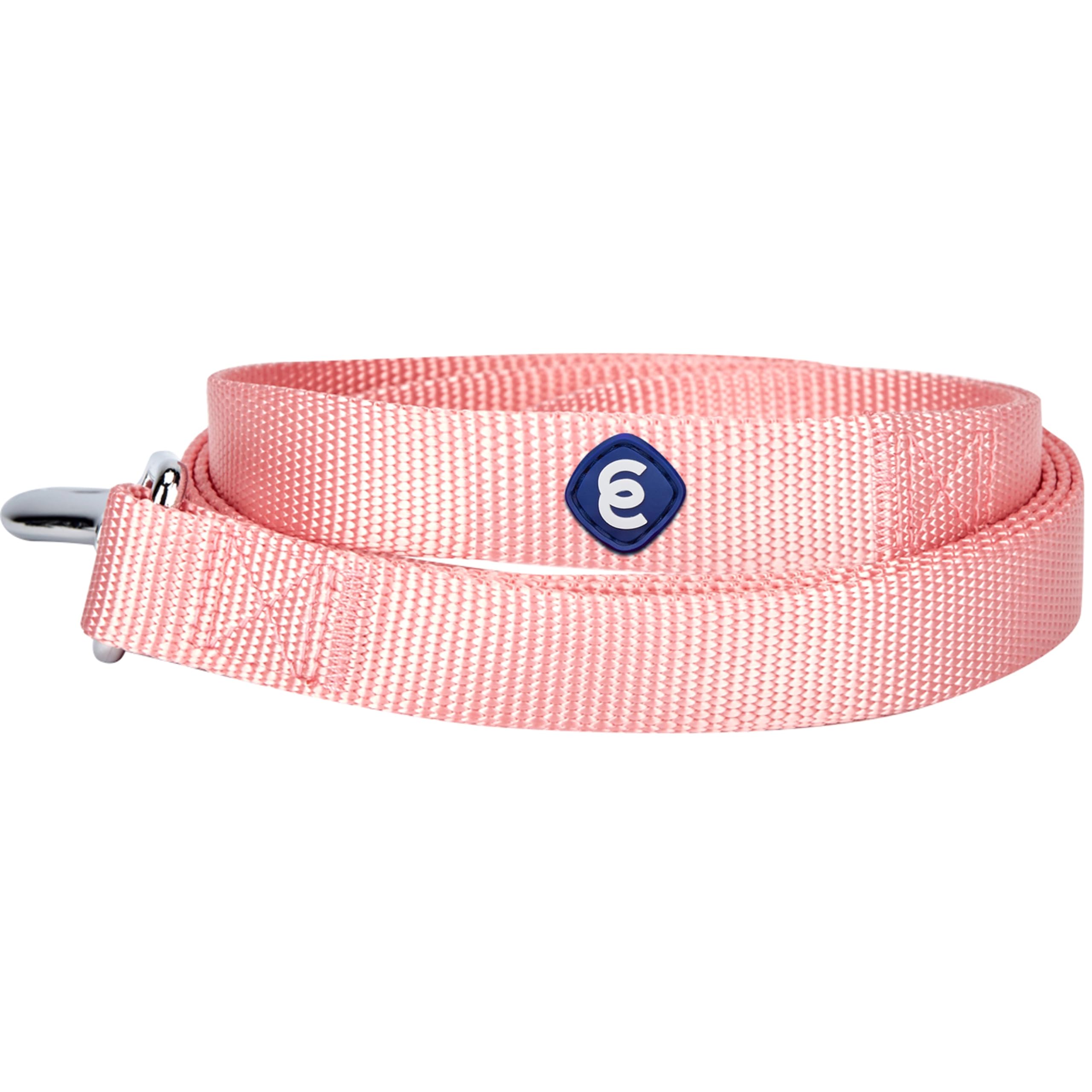 Blueberry Pet Essentials Durable Classic Dog Leash | Basic Nylon Dog Leash | 5Ft. X 3/8'' X-Small Dog Leash | Baby Pink Dog Leas