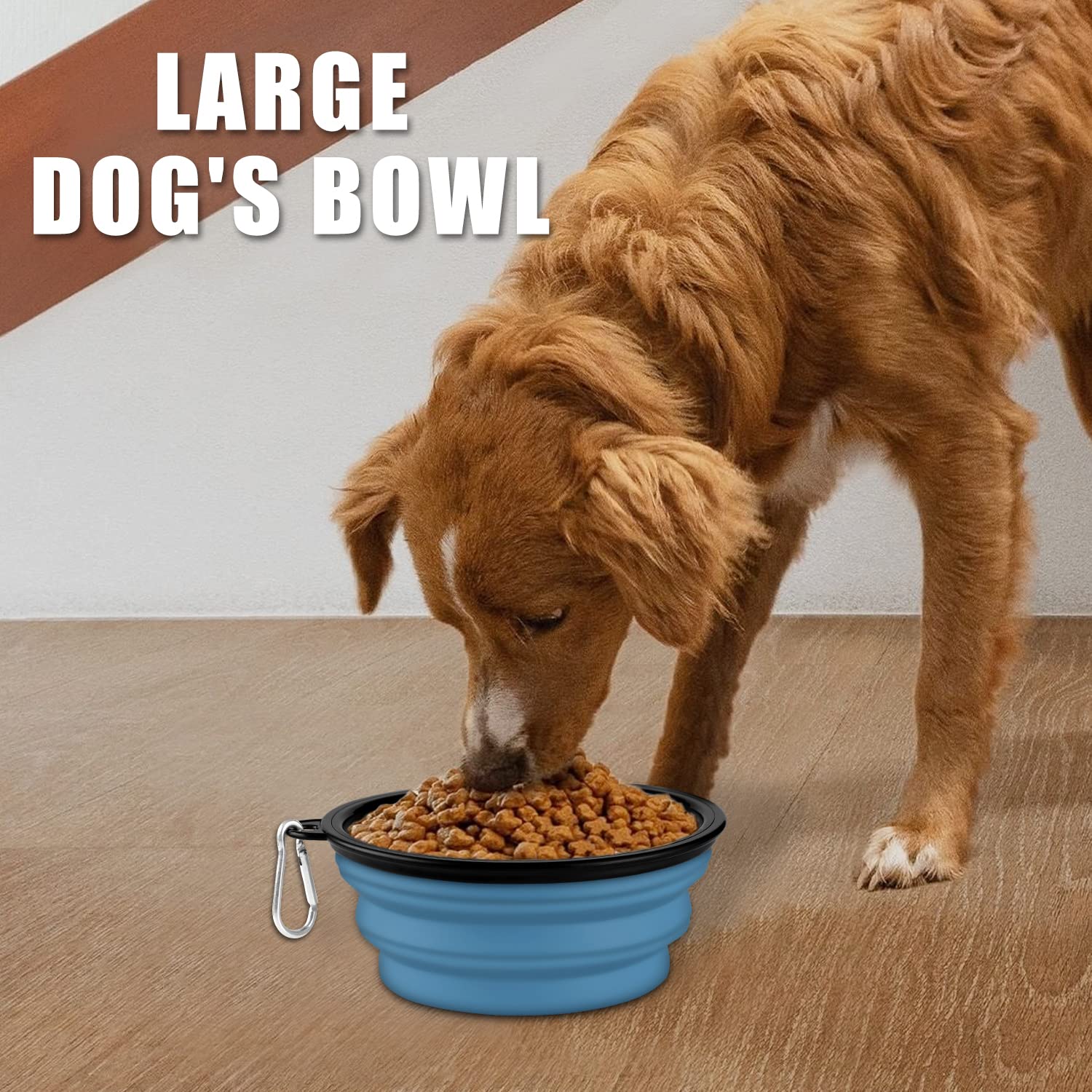 Paercute Collapsible Dog Bowl, Lightweight And Portable, Ideal For Outdoor, Camping, Hiking, Suitable For Dogs