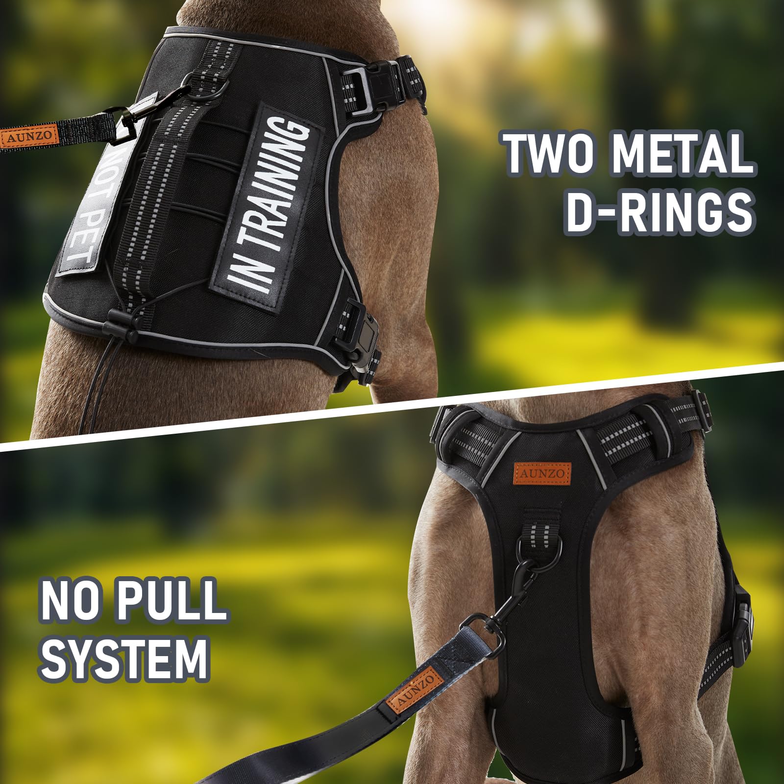 Tactical Dog Harness Medium Sized Dog, No Pull Pet Harness, Adjustable Dog Vest For Easy Walking, Breathable Oxford Material, Re