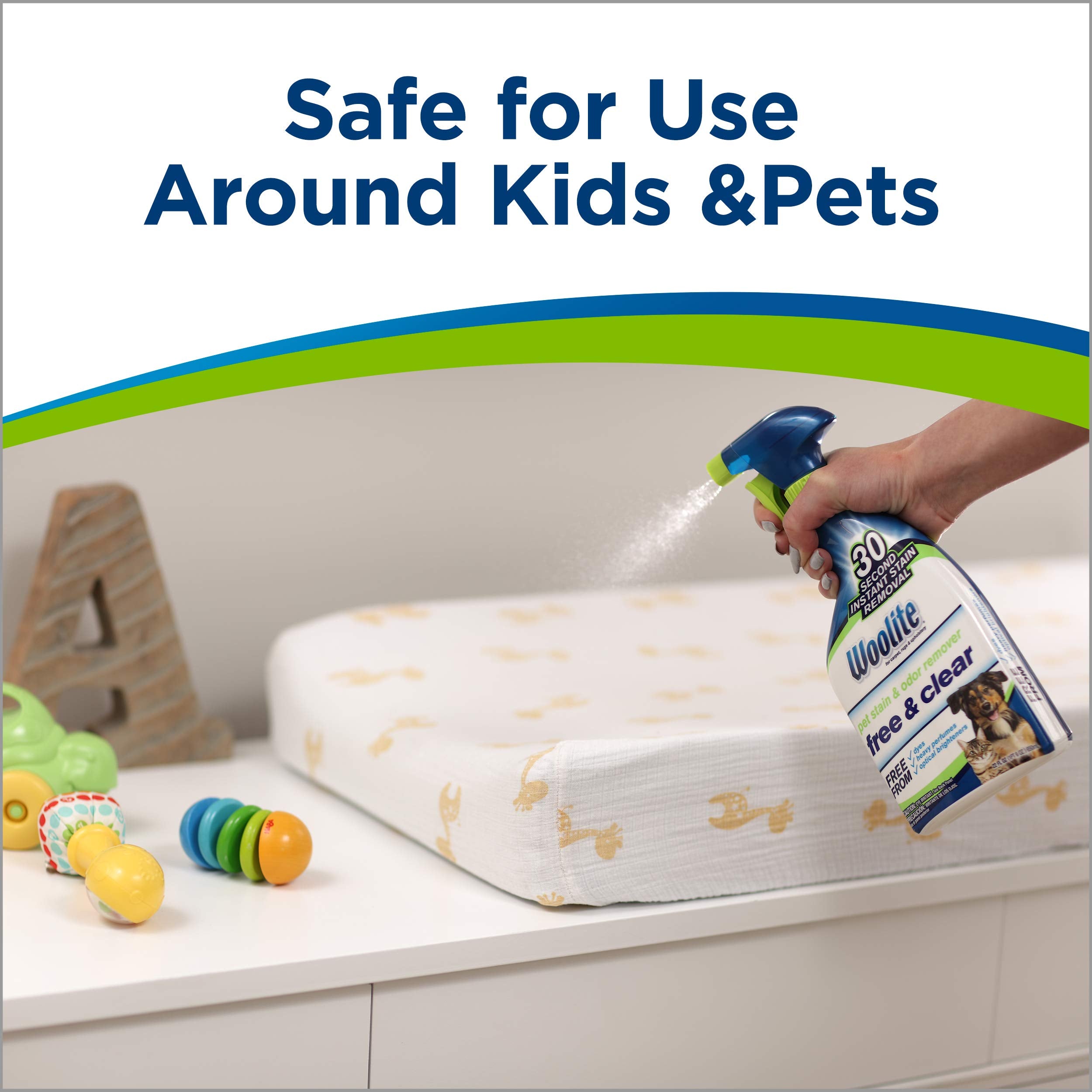 Bissell Woolite Free & Clear, Pet Stain & Odor Remover, 22oz (Pack of 2), 2719