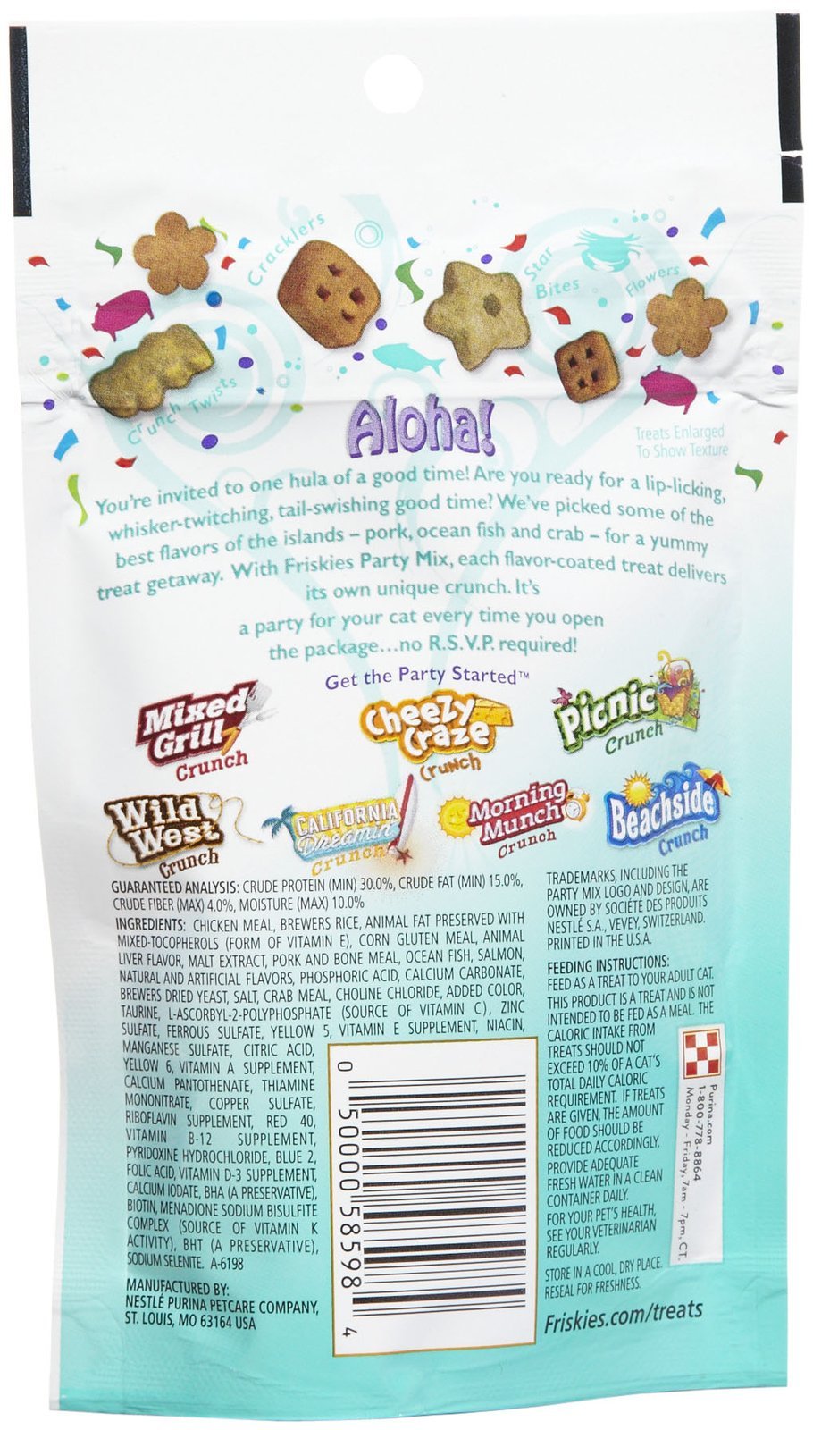 Friskies Party Mix Crunch Treats Meow Luau