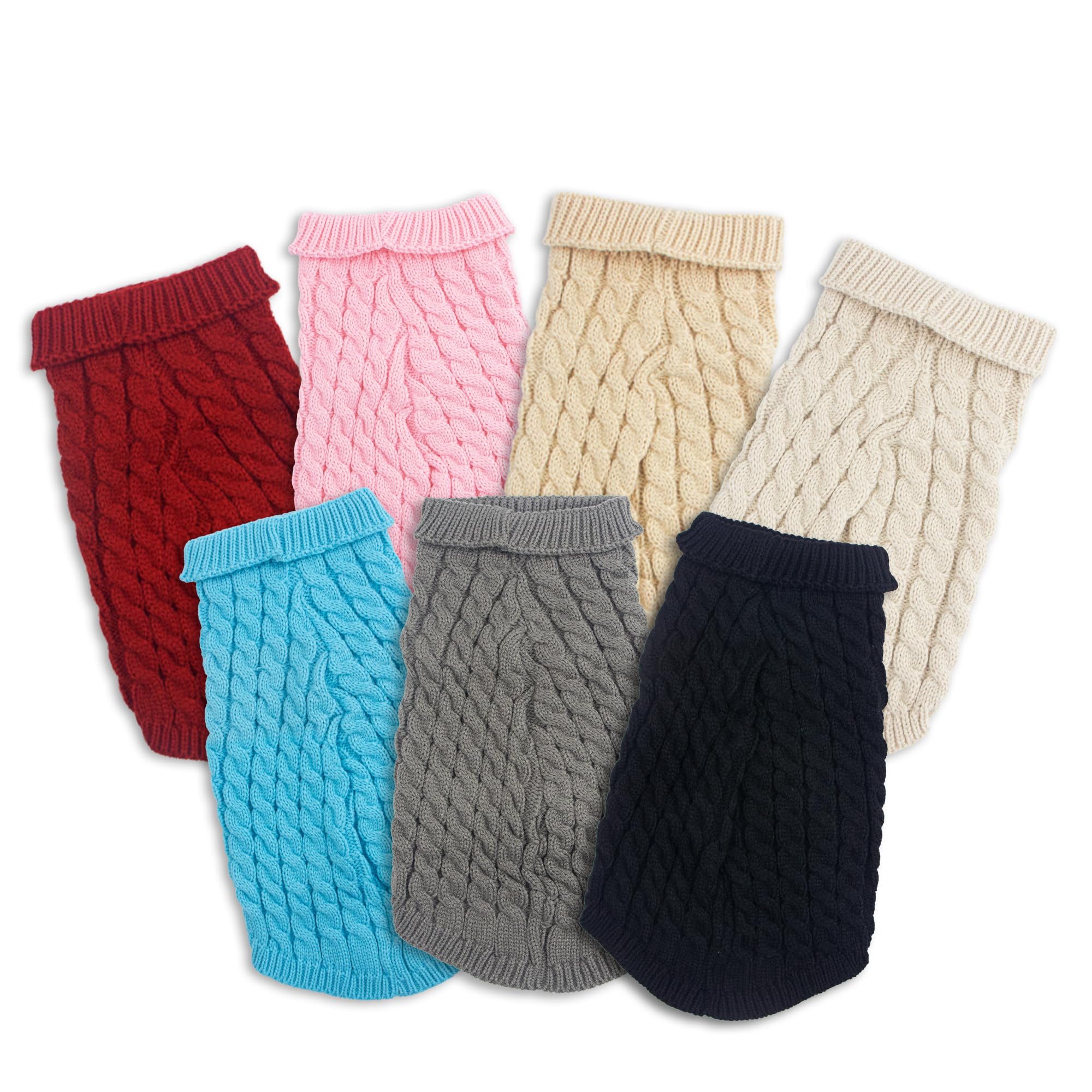 Dog Sweater, Black XS Dog Pullover Sweater, Turtleneck Knitwear, Dog Outfits for Small Dogs and Medium Dogs, Warm Clothes for Bu