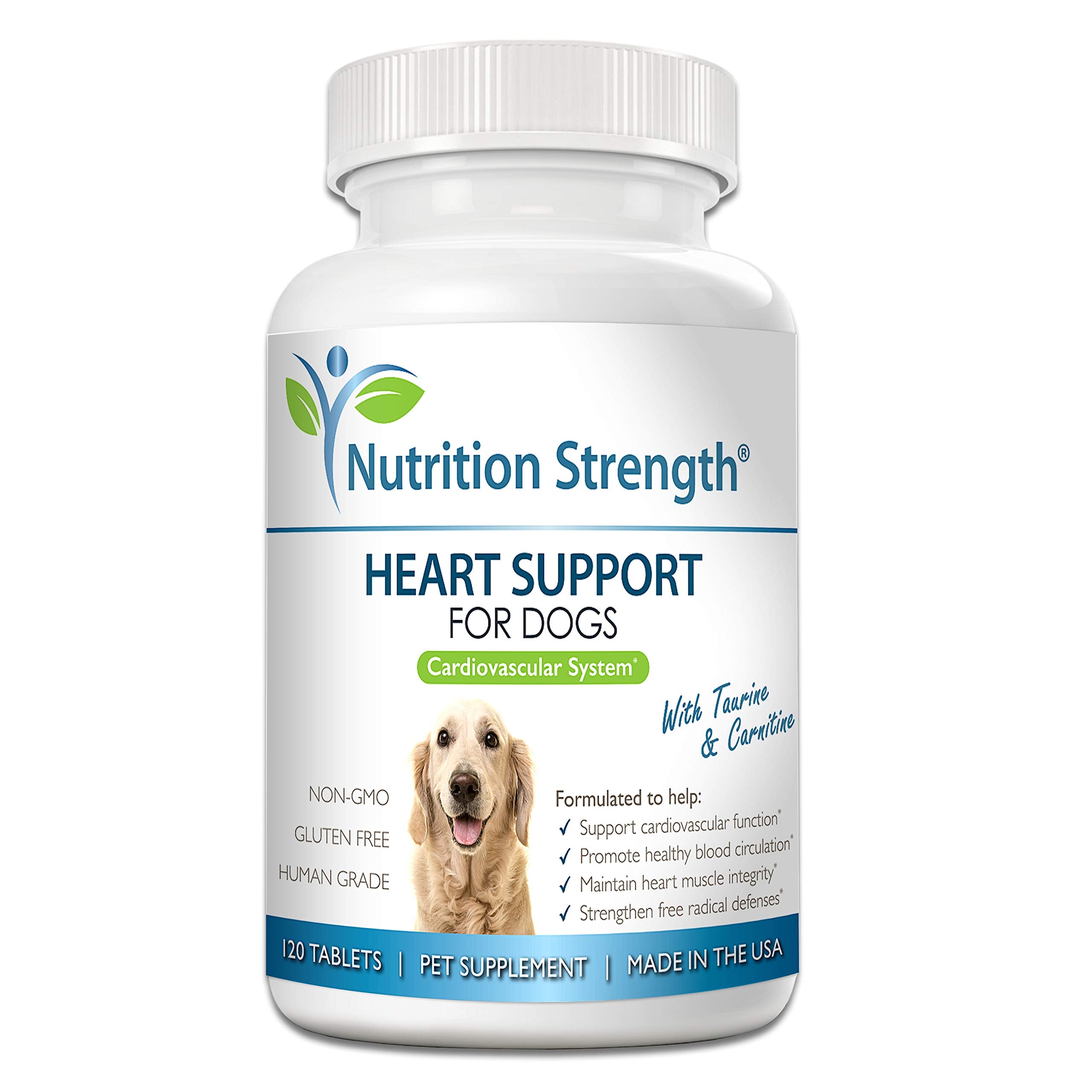 Nutrition Strength Heart Support for Dogs with Taurine & Carnitine, Promote Blood Circulation, Support Cardiovascular Function, 
