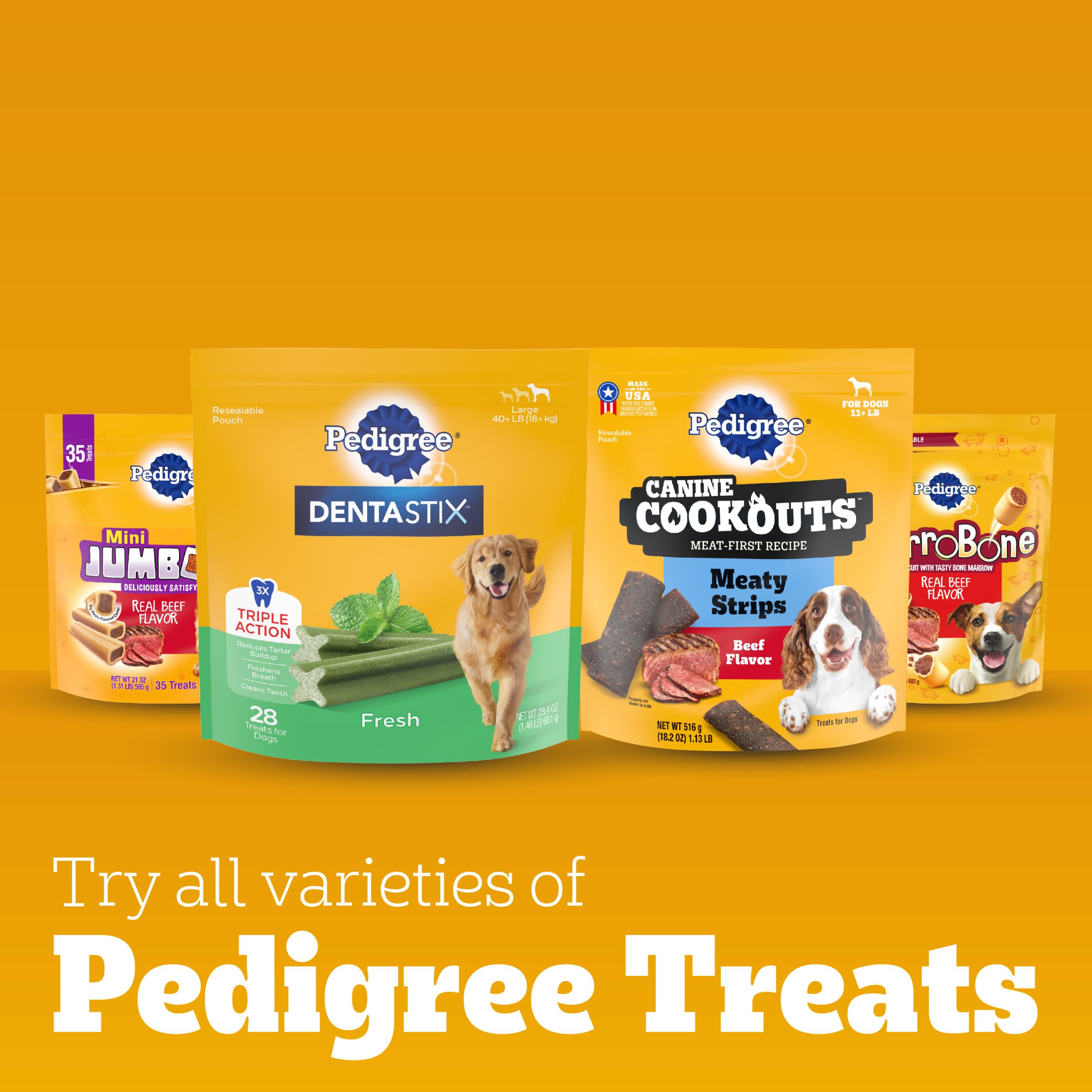 PEDIGREE DENTASTIX Large Dog Dental Treats Bacon Flavor Dental Bones, 1.67 lb. Pack (32 Treats)