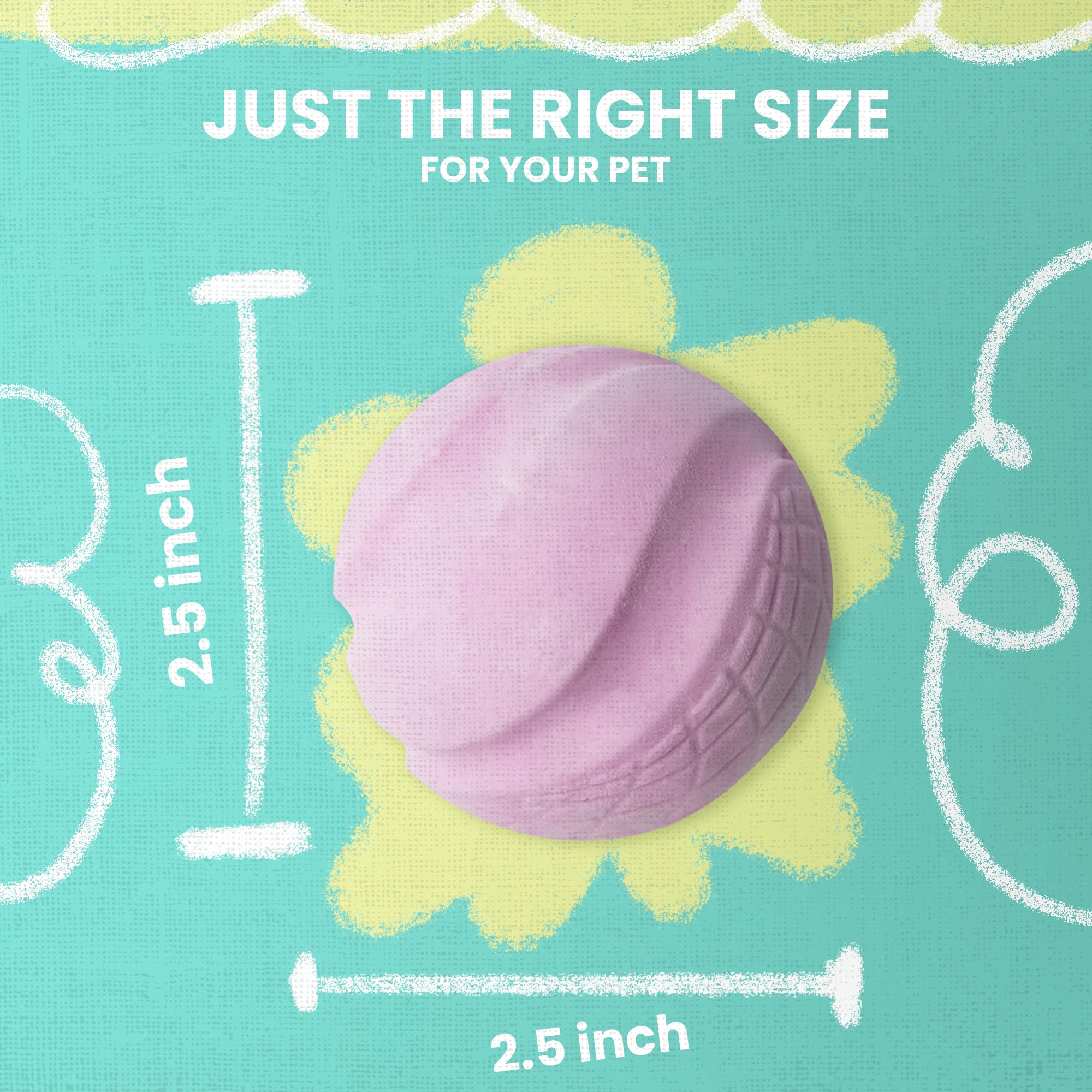 Snugarooz Sky Bounce Ball For Puppies – Pink - 3 Inch Durable Rubber Ball - Ideal For Fetch And Playtime - Aids Dental Health - Eco Friendly