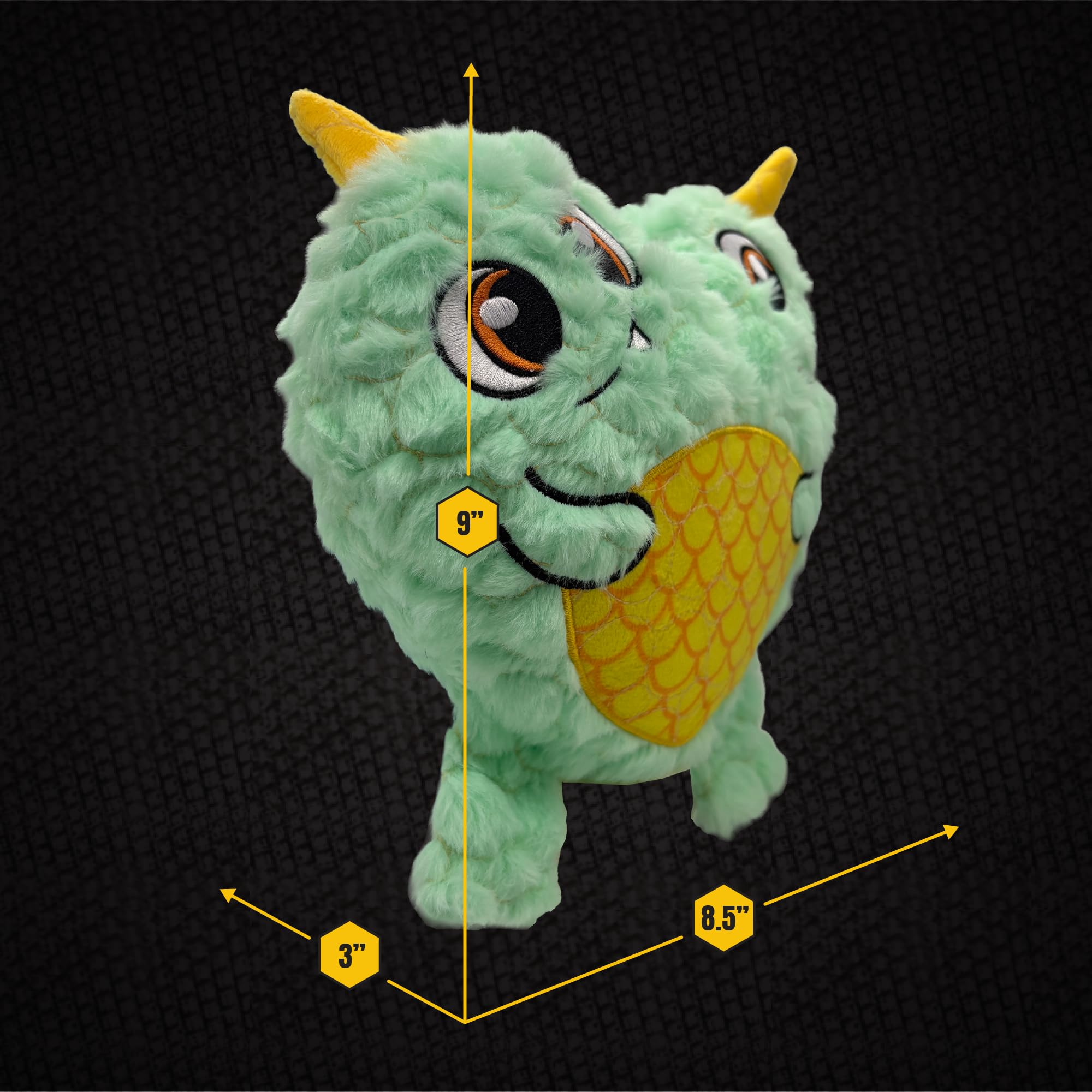 Bite Force Durable Blue Two-Headed Monster Dog Toy, Kevlar-Reinforced for Aggressive Chewers, Plush Material, Model BF1141C22