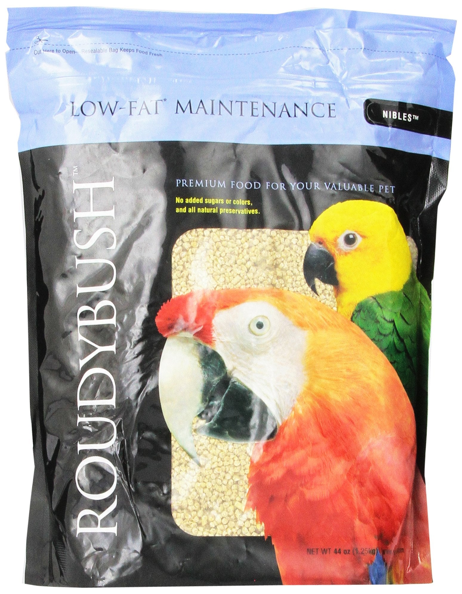 RoudyBush Low Fat Bird Food, Nibles, 44-Ounce