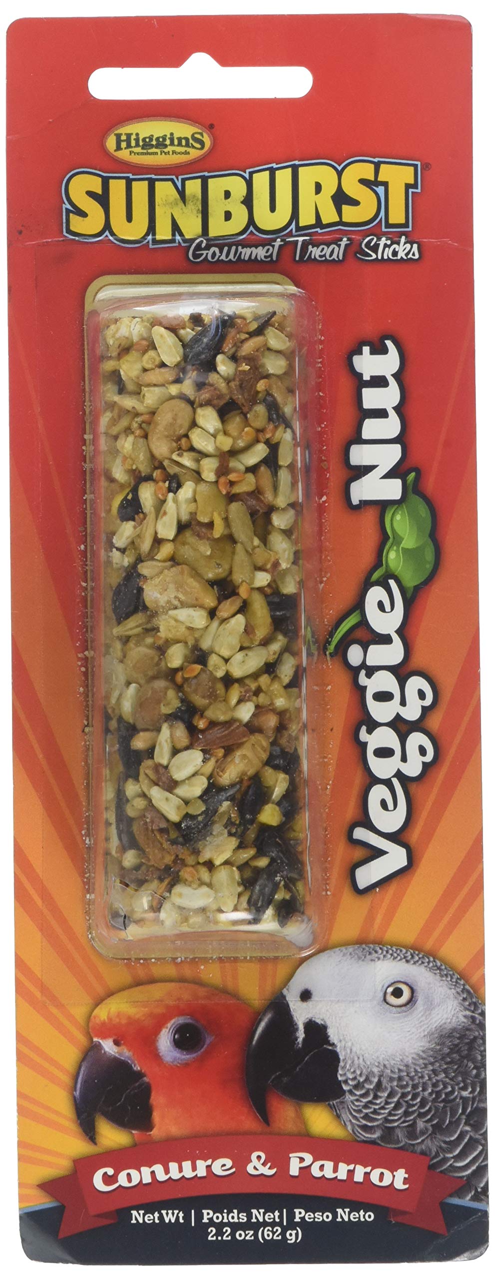 Higgins Group Higgins Veggie Nut Stix Parrot 1.8 Oz Treat, 1 Count, One Size