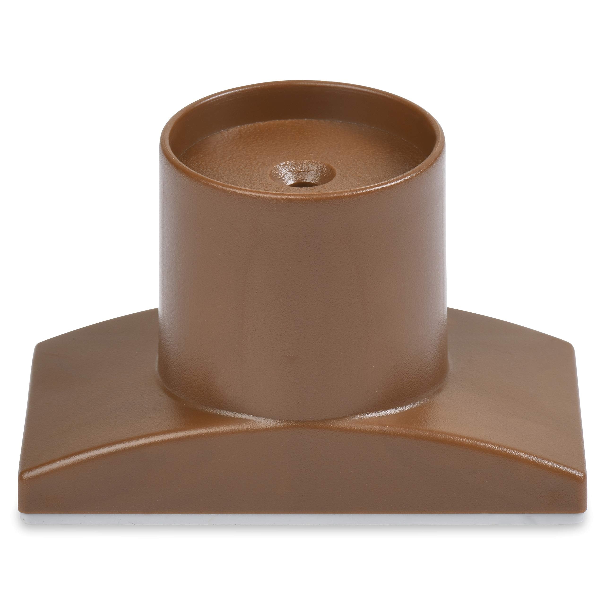 Wall Nanny Extender - 4 Inch Baby Gate Extension (Made In Usa) Extends Pressure Mounted Gates + Protects Walls + Stabilizes - Child, Pet & Dog Gates - Works On Stairs - 4 Pack Wall Protector - Brown