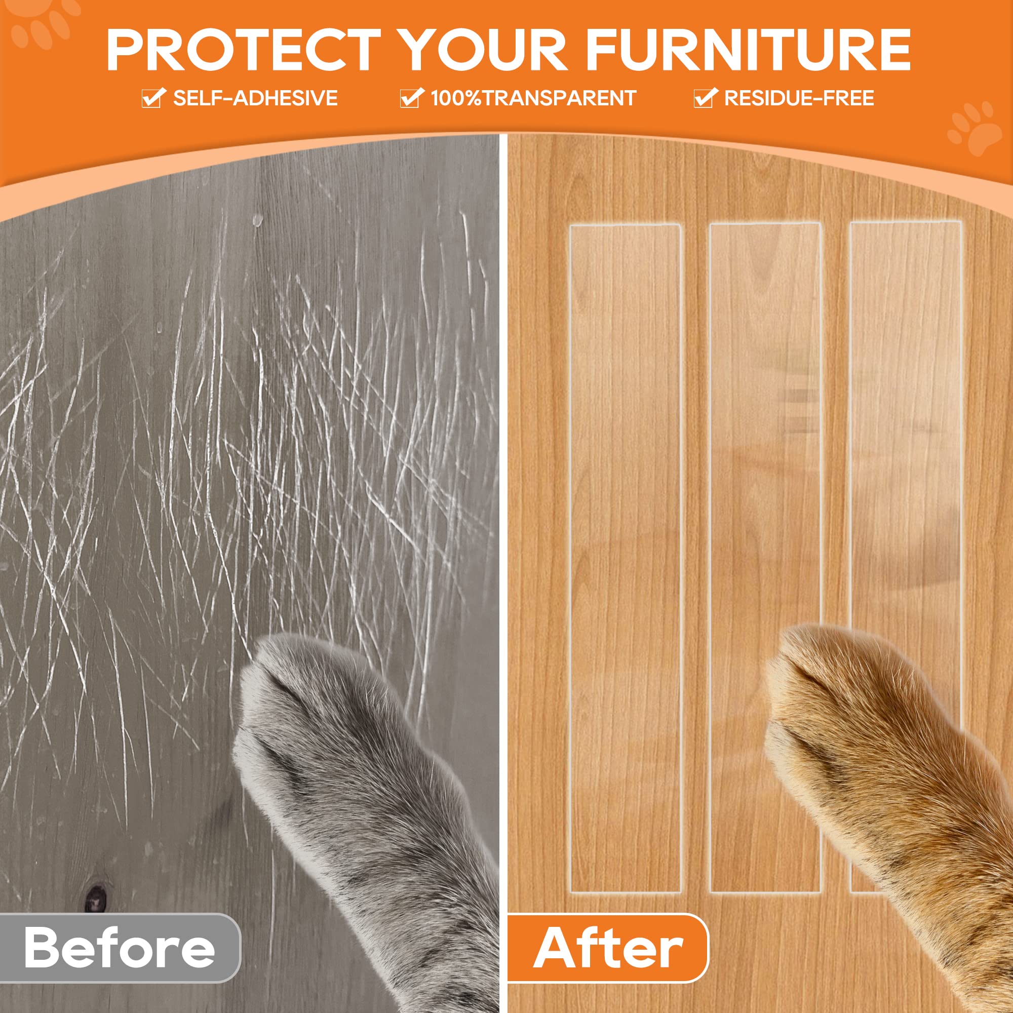 Door Protector From Dog Scratching, Window Sill Protector, Clear Sided Shield Protection Barrier Anti Cat, Dog Scratching, Slobb