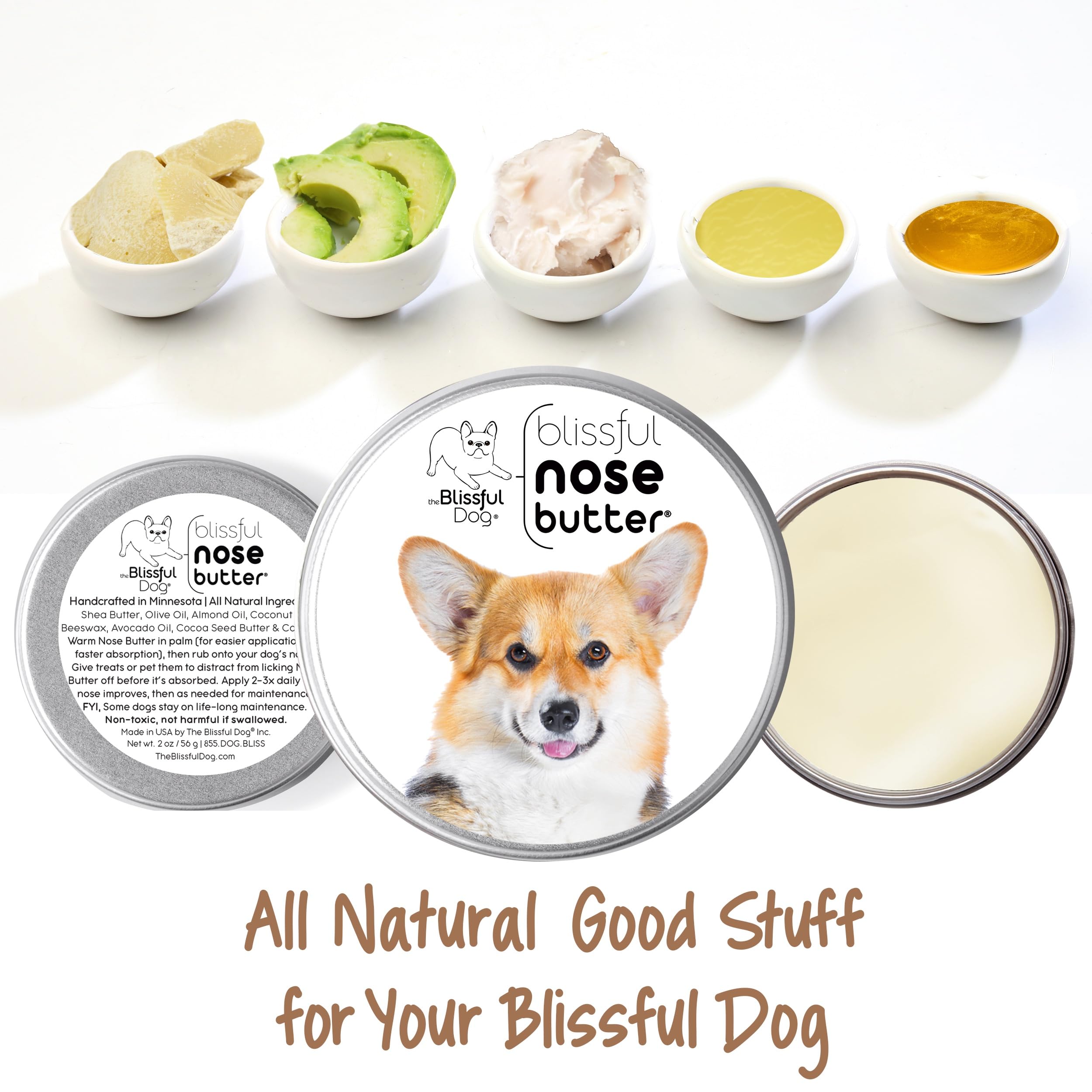 The Blissful Dog Corgi Unscented Nose Butter, 4-Ounce