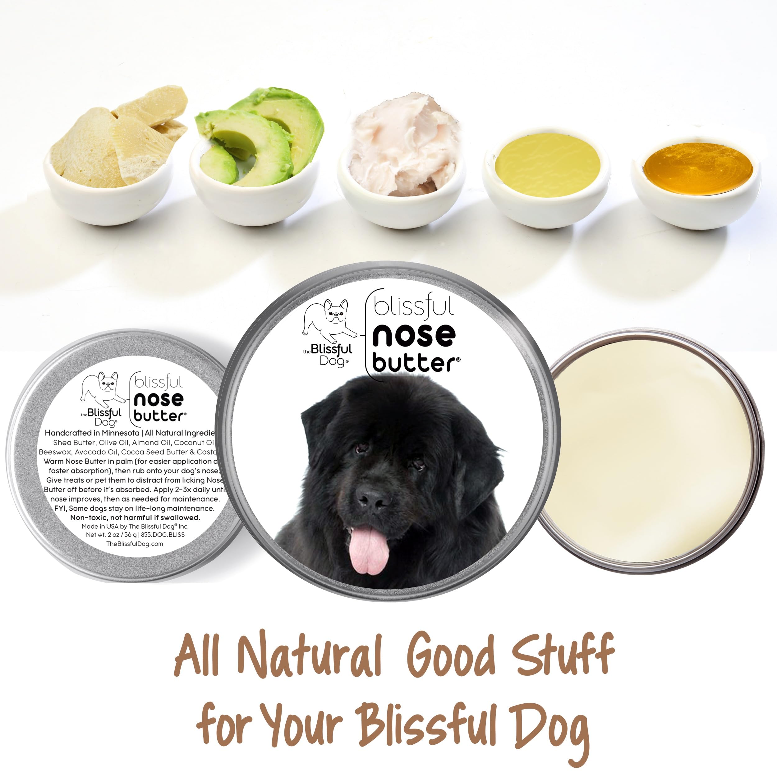 The Blissful Dog Newfoundland Unscented Nose Butter - Dog Nose Butter, 4 Ounce