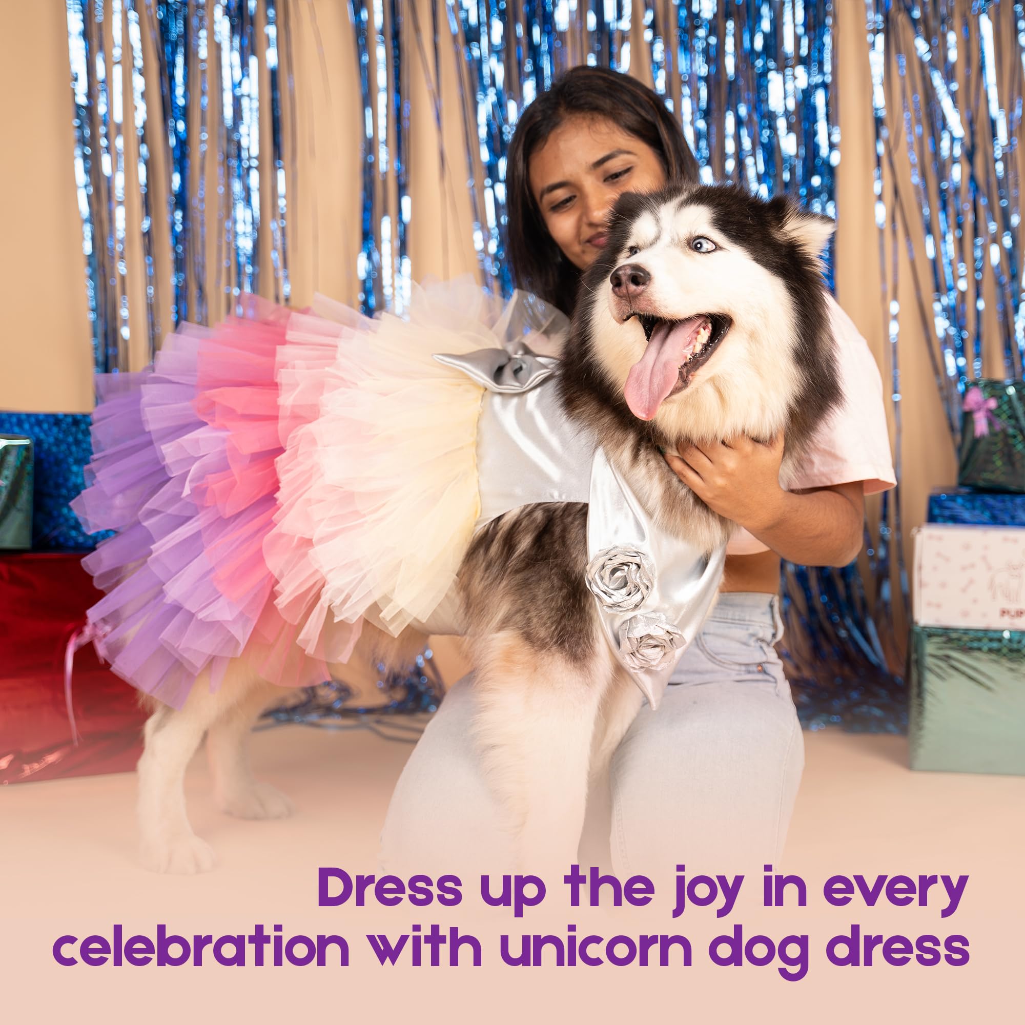Puptail Dog Dress With Lovely Bow Puppy Dress Pet Apparel Dog Clothes For Small And Large Dogs And Cats M Multi Colored