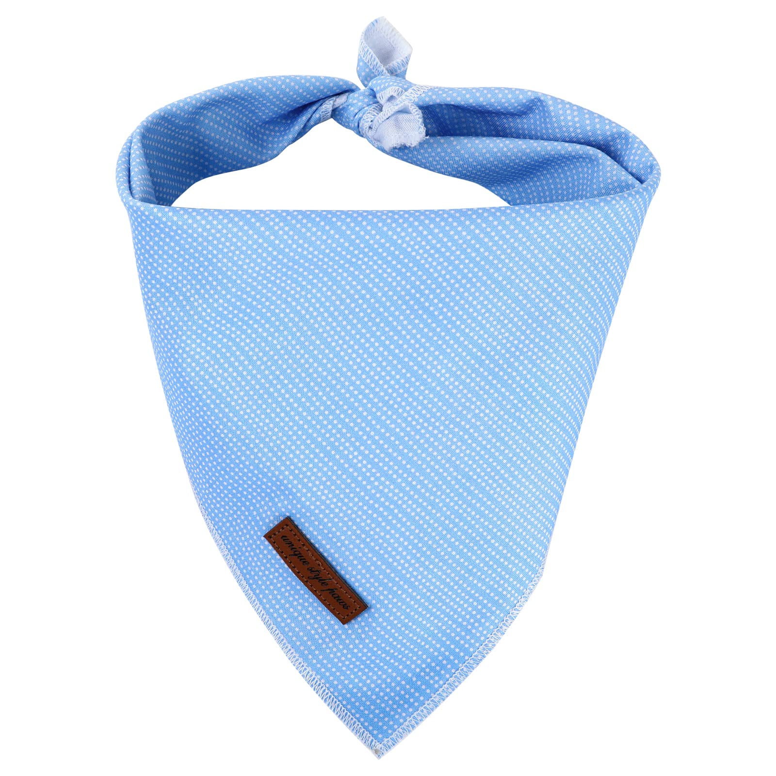 Unique Style Paws Dog Bandanas 1Pc Washable Cotton Triangle Dog Scarfs For Small Medium Large Dogs And Cats-Bluedot-S
