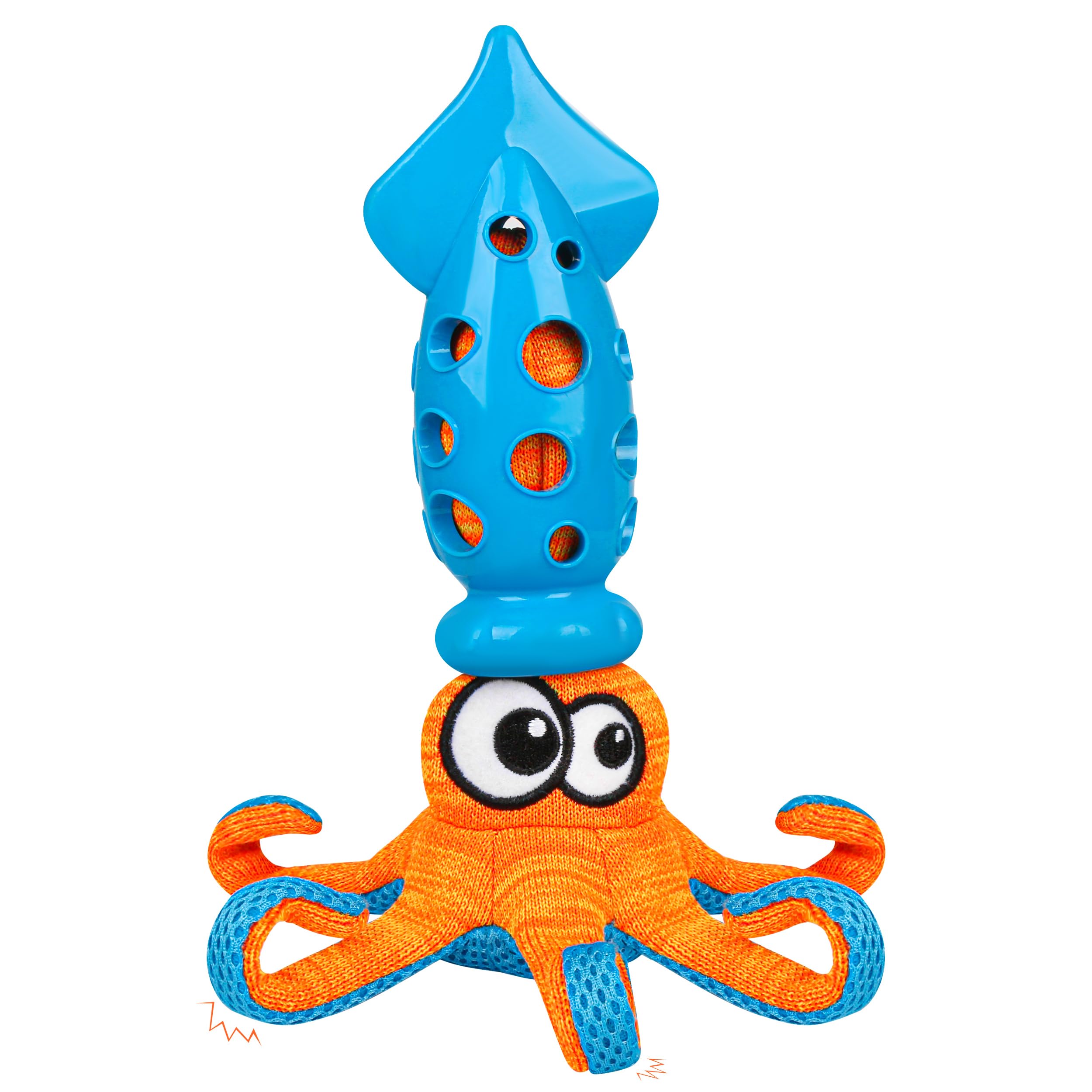 Squid Shaped Squeaky Dog Toys, Interactive Tug Of War And Teething Dog Toys, Safe Tpr Material, Cute Pet Toys For Dogs, Slinky D