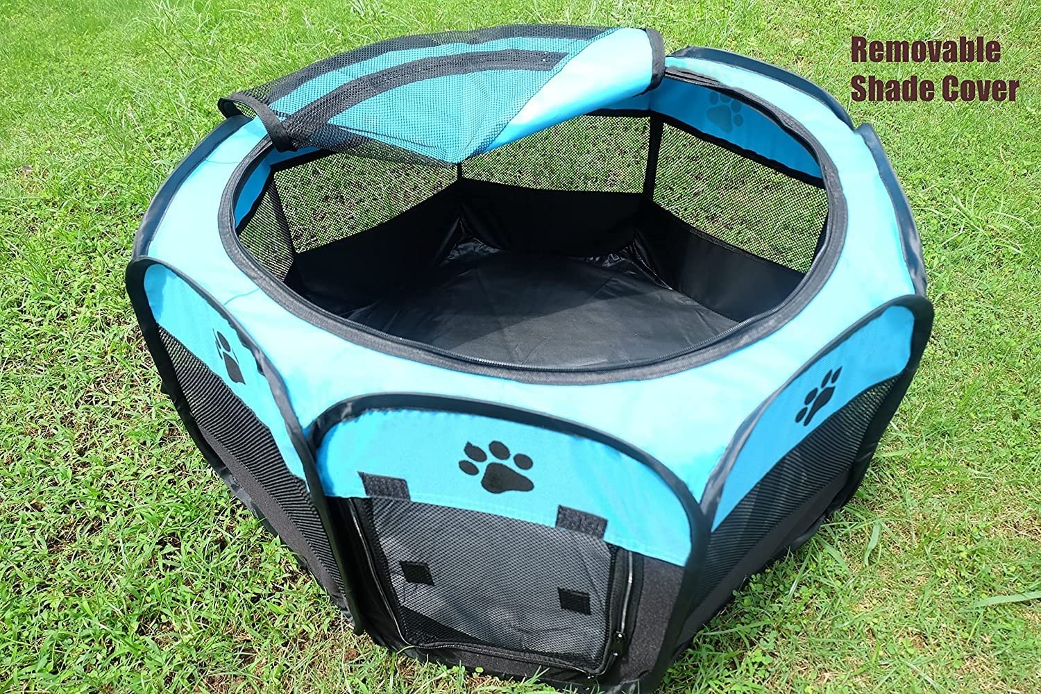 Gommle Portable Pet Playpen For Small Cat Dog Puppy Rabbit,Cat Kitten Playpen Indoor Outdoor With Carrying Case,Waterproof Botto