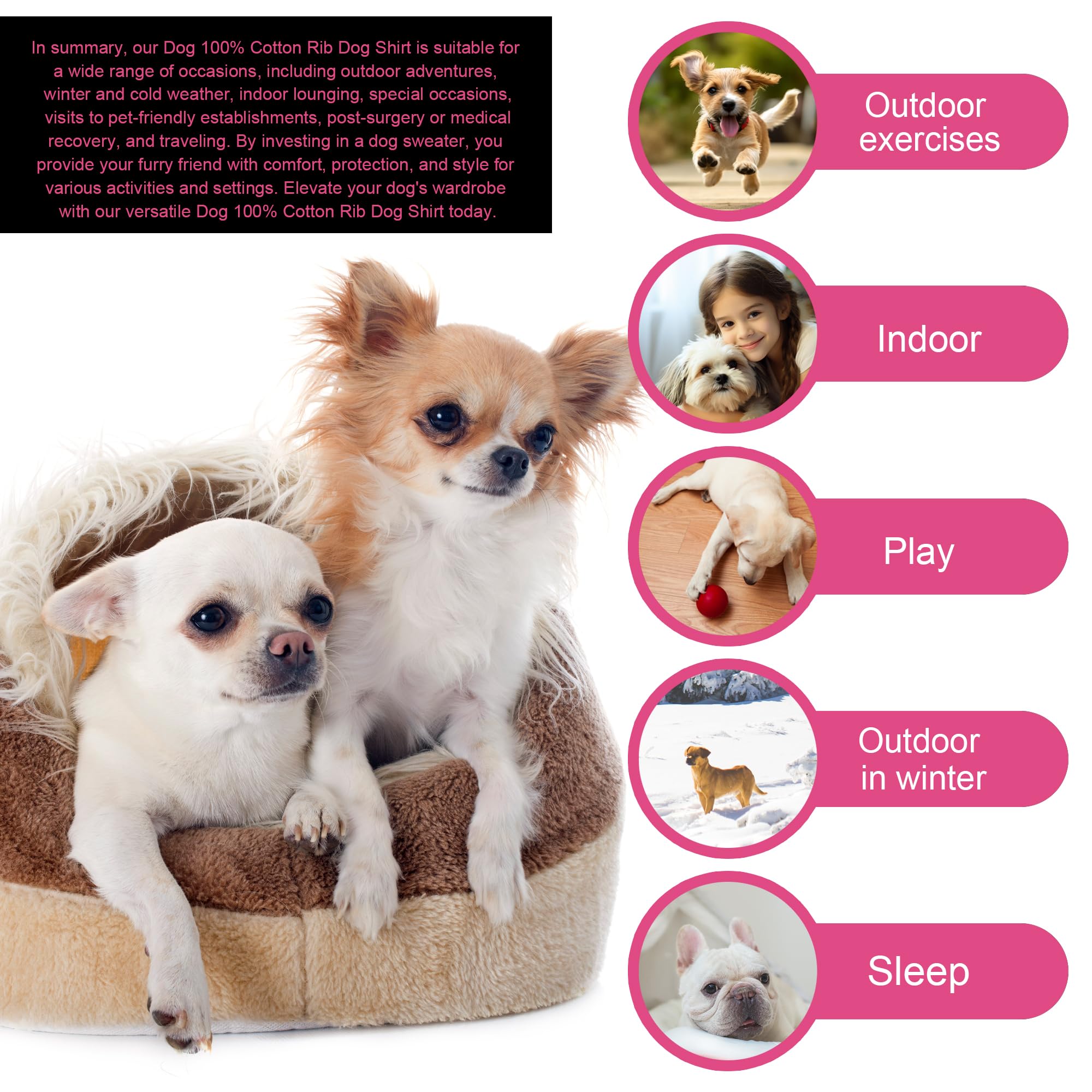 Elevate Your Pet'S Comfort And Fashion: Premium 100% Cotton Rib Dog Shirt Vest For Small Breeds Like Chihuahuas, Yorkies, And Pu