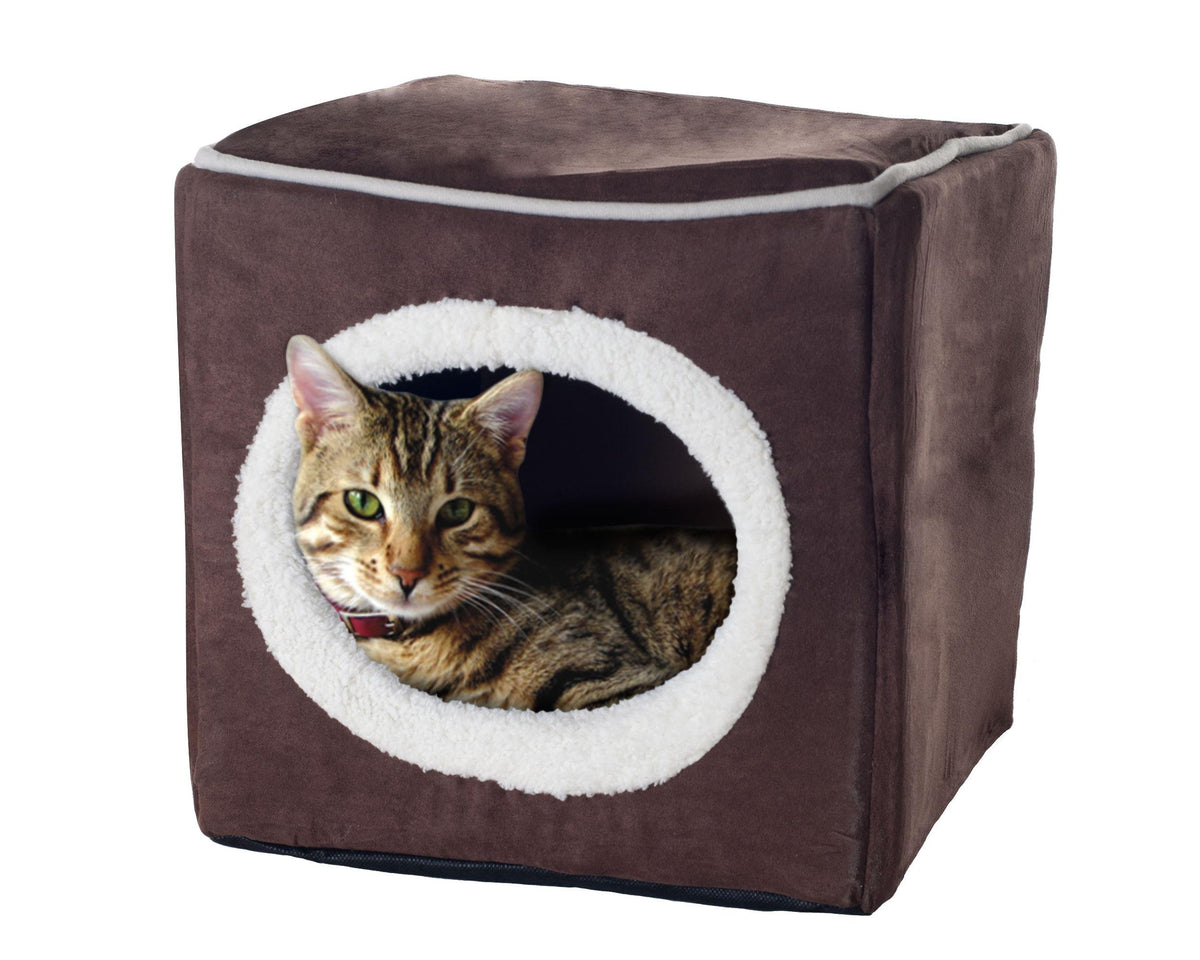 Cat House - Indoor Bed With Removable Foam Cushion - Cat Cave For Puppies, Rabbits, Guinea Pigs, And Other Small Animals By Petm