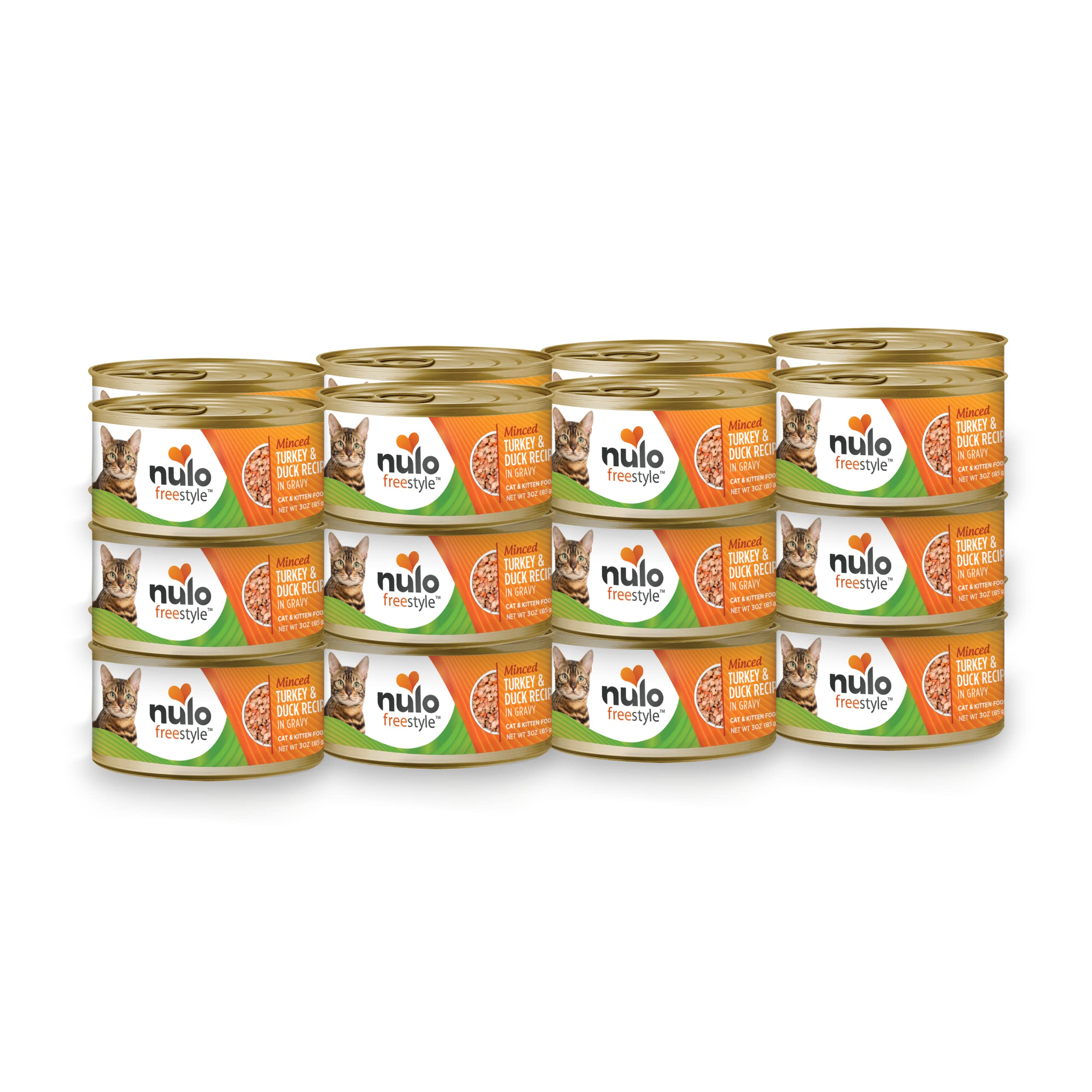 Nulo Freestyle Cat and Kitten Minced Wet Canned Food, Premium All Natural Grain-Free Wet Cat Food, Protein-Rich with Omega 6 and