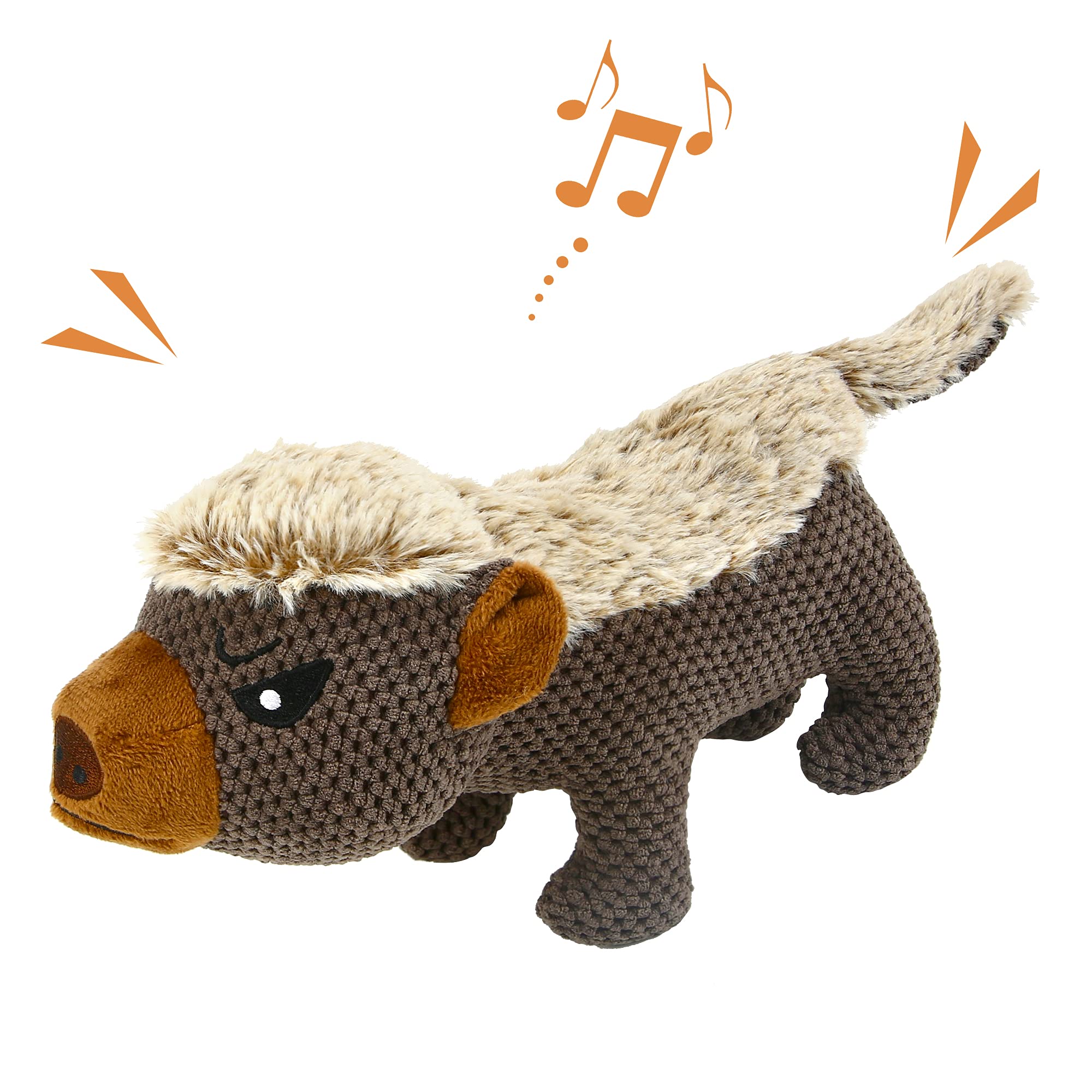 Iokheira Dog Plush Toys For Aggressive Chewers, Indestructible Dog Squeaky Toys With Crinkle Paper, Durable Teething Chew Toys F