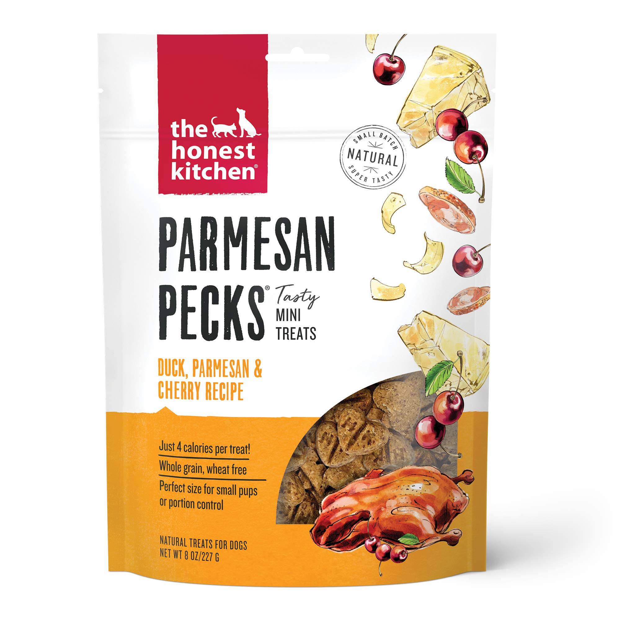 The Honest Kitchen Parmesan Pecks: Duck, Parmesan & Cherry Recipe, 8 oz Bag