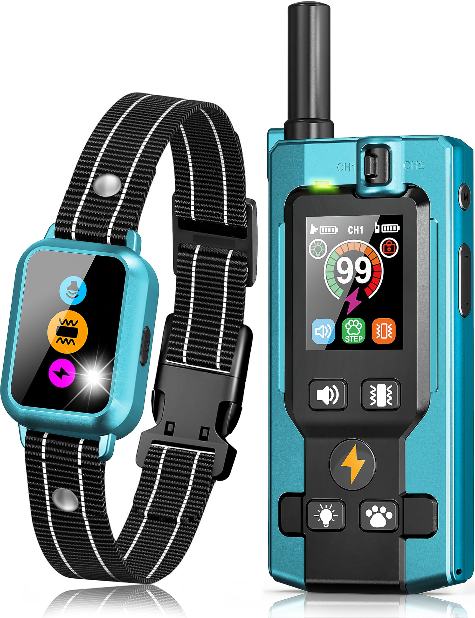 Frayo Dog Training Collar With Remote - 5 Training Modes 3300Ft Electric Dog Shock Collar Ip67 Waterproof Rechargeable E Collar 