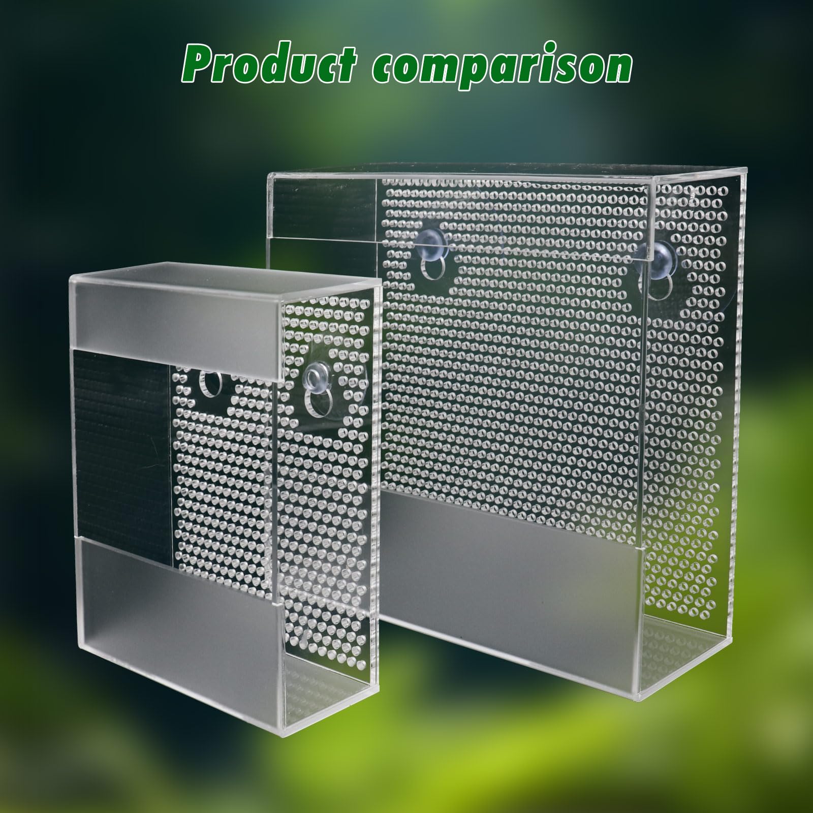Transparent Acrylic Reptile Feeder Box, Wall-Mounted Insect Feeder With Suction Cups, Tank And Aquarium Accessories For Bearded