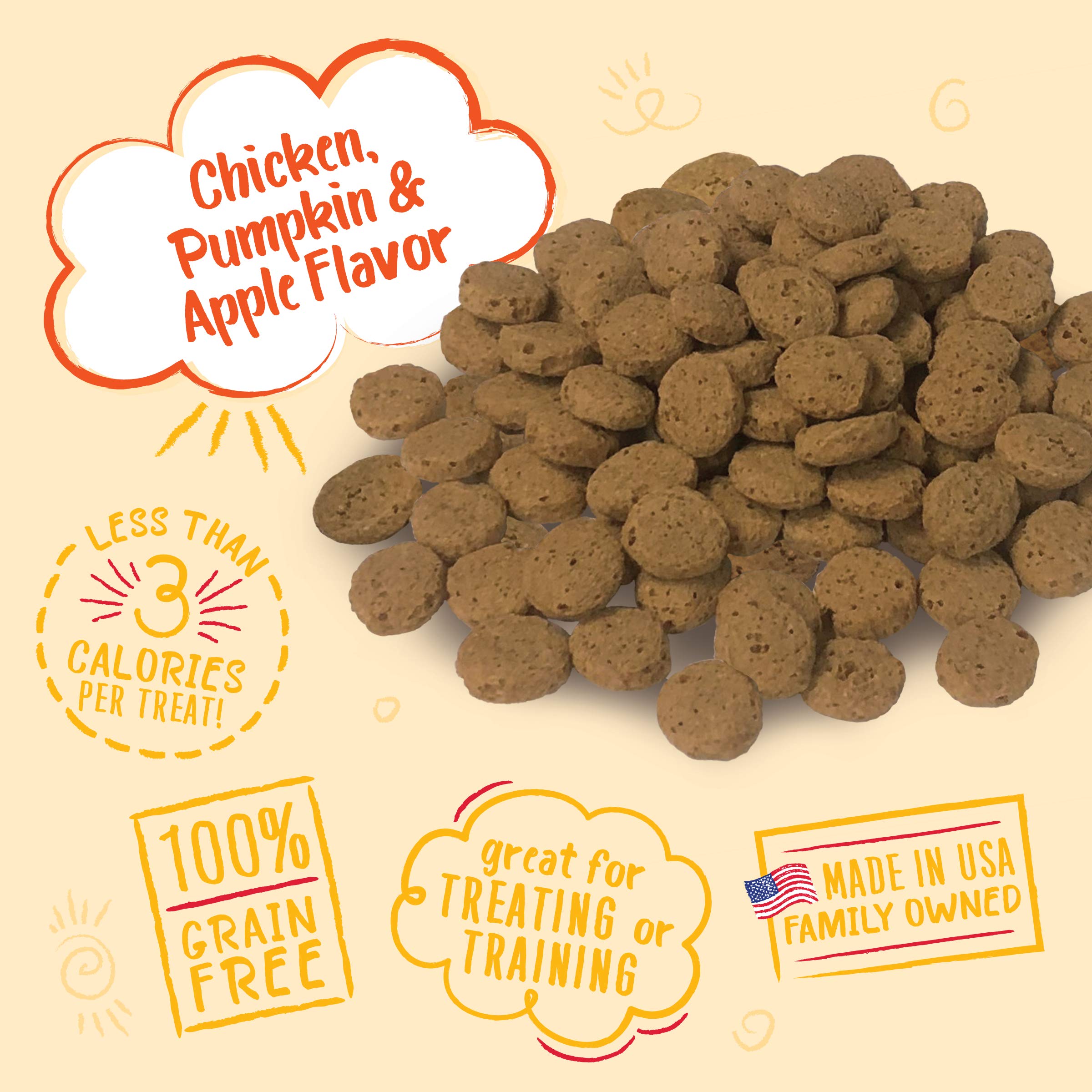 Charlee Bear Dogs Training Treat and Snack, Crunchy Low Calorie Grain Free Dog Treats, Made in USA, Best for Small and Medium Br