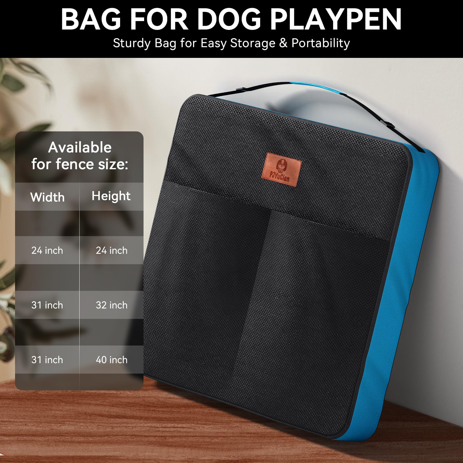 Pjyucien Dog Playpen Storage Bag ((Not Suitable For Other Brands) Fits 40'' H 32'' W 8 Panels Dog Pen, Designed For Rv Trips,Yar