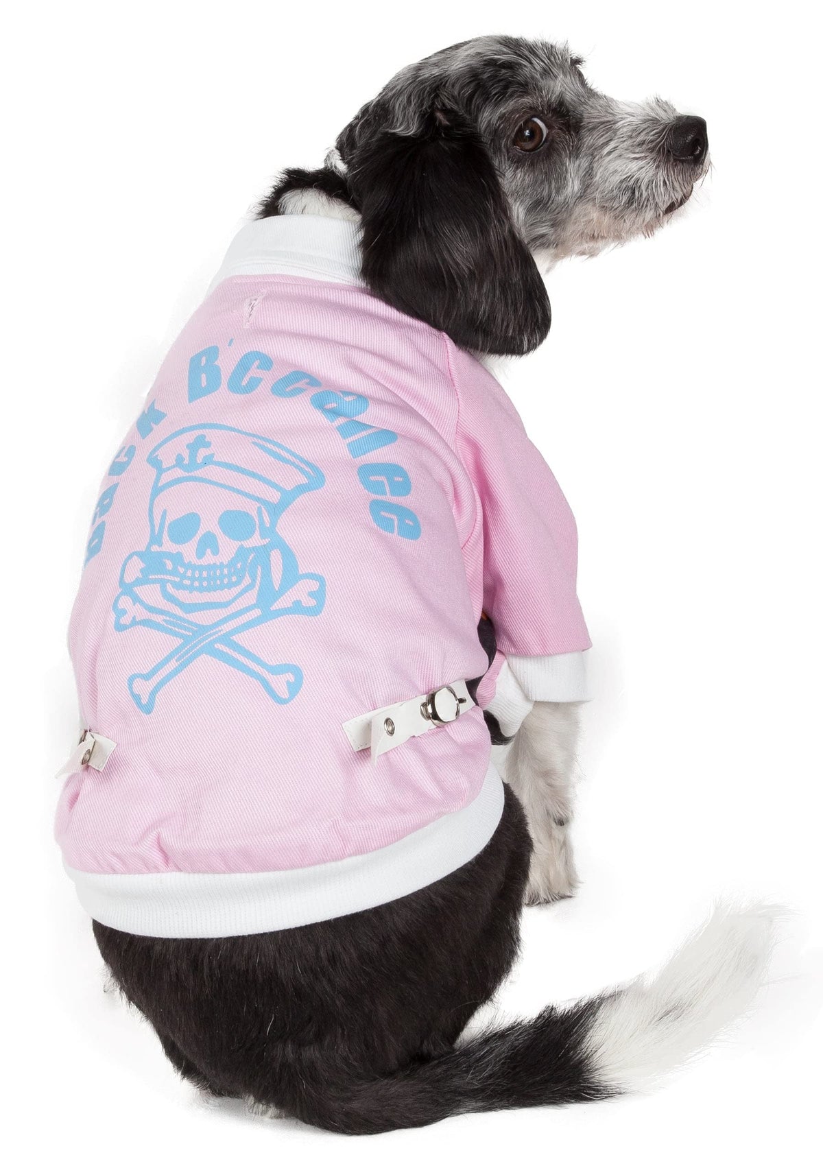 Pet Life Varsity-Buckled Collared Dog Coat - Cotton Dog Sweater with Added Trims and Details - Dog Jacket for Small Medium Large Dogs