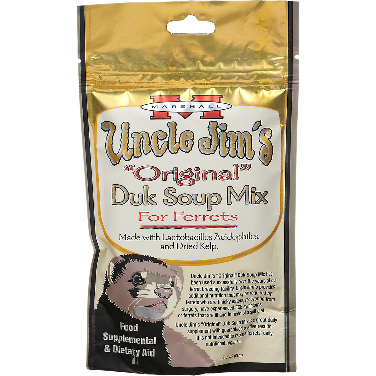 (3 Pack) Marshall Ferret Uncle Jims Duk Soup Treats. 4.5Oz Bags