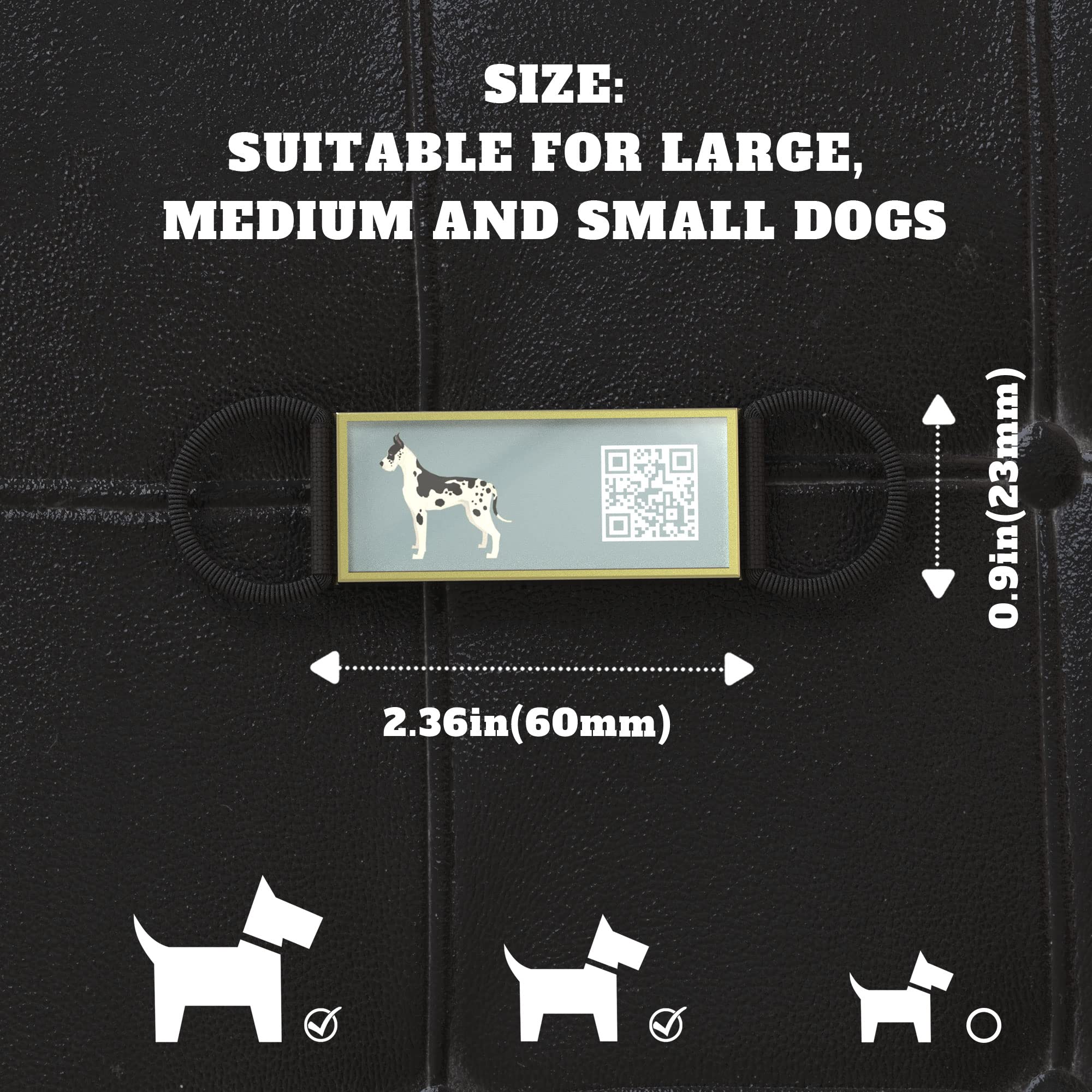 Disontag Qr Code Dog Tags Personalized Dog Tags, Slide-On Dog Id Tag Custom Dog Pet Tags, Online Pet Page Prevent Lost/Modifiable Great Dane Gifts