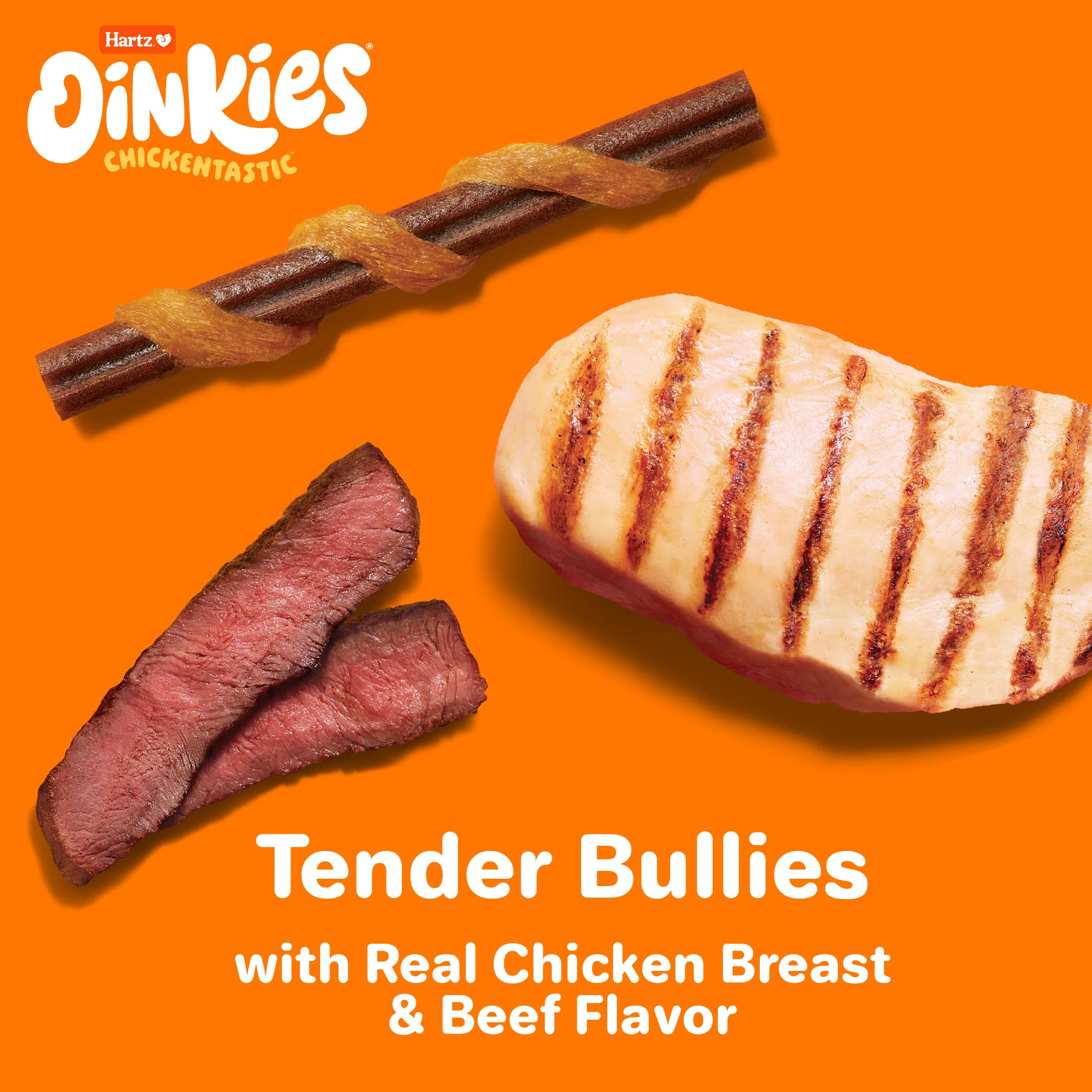 Hartz Oinkies Chickentastic Tender Bullies for Dogs