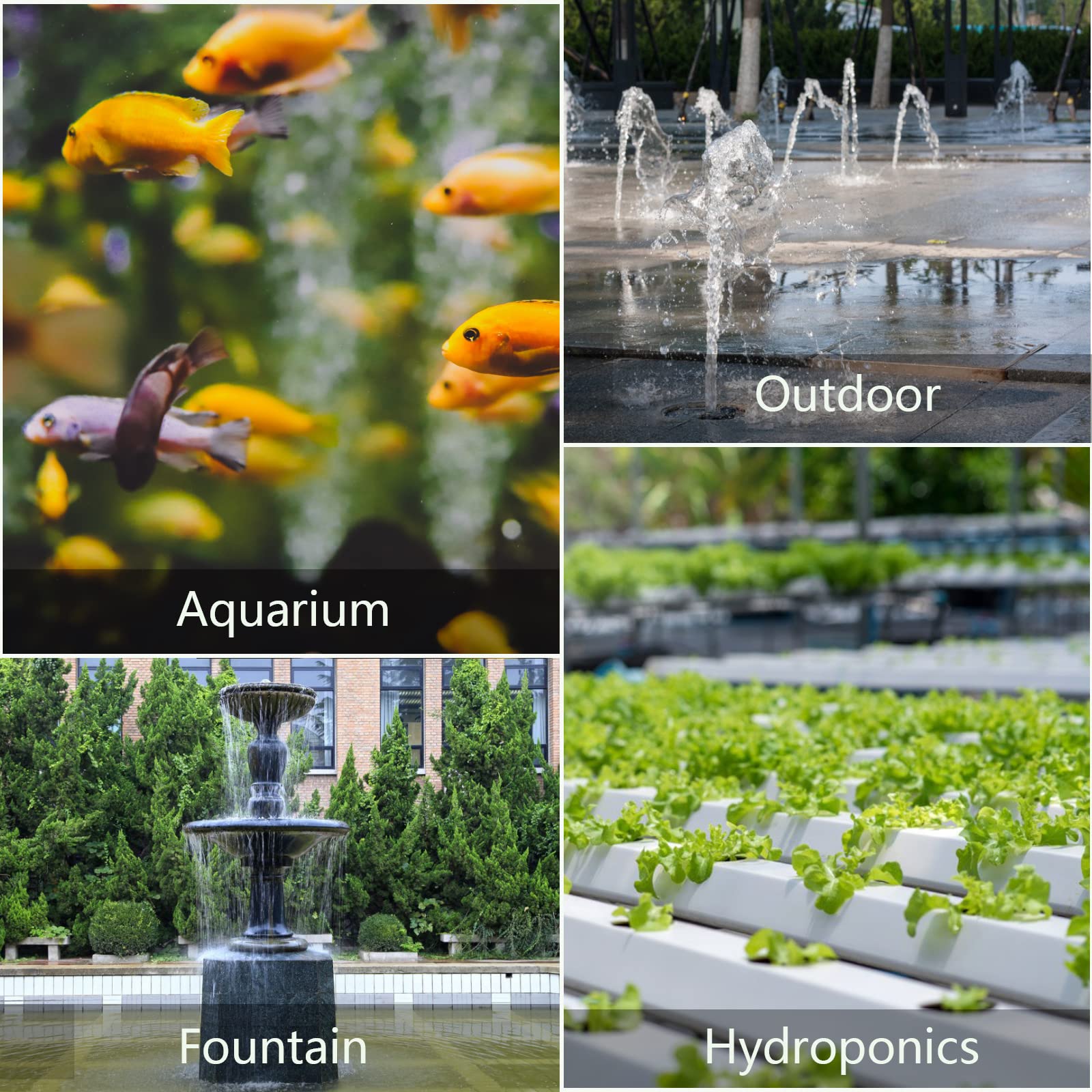 Aysoner Submersible Fountain Water Pump: 550Gph 30W Adjustable Ultra Quiet Small Pond Pump With 6Ft Power Cord For Aquarium Fish Tank | Outdoor Waterfall | Statuary | Hydroponics