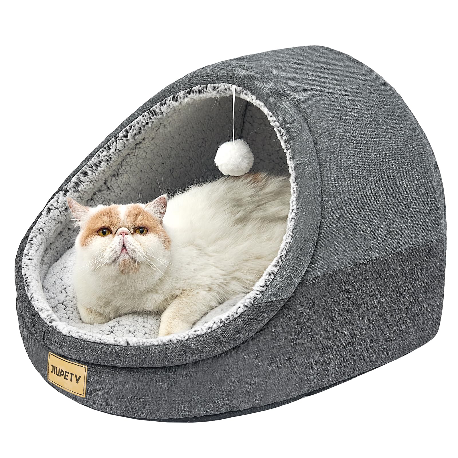 Jiupety Cute Cat Beds For Indoor Cats, Cat Cave Bed For Kittens, Burrowing Puppy Bed With Anti-Slip Bottom, Washable Removable C