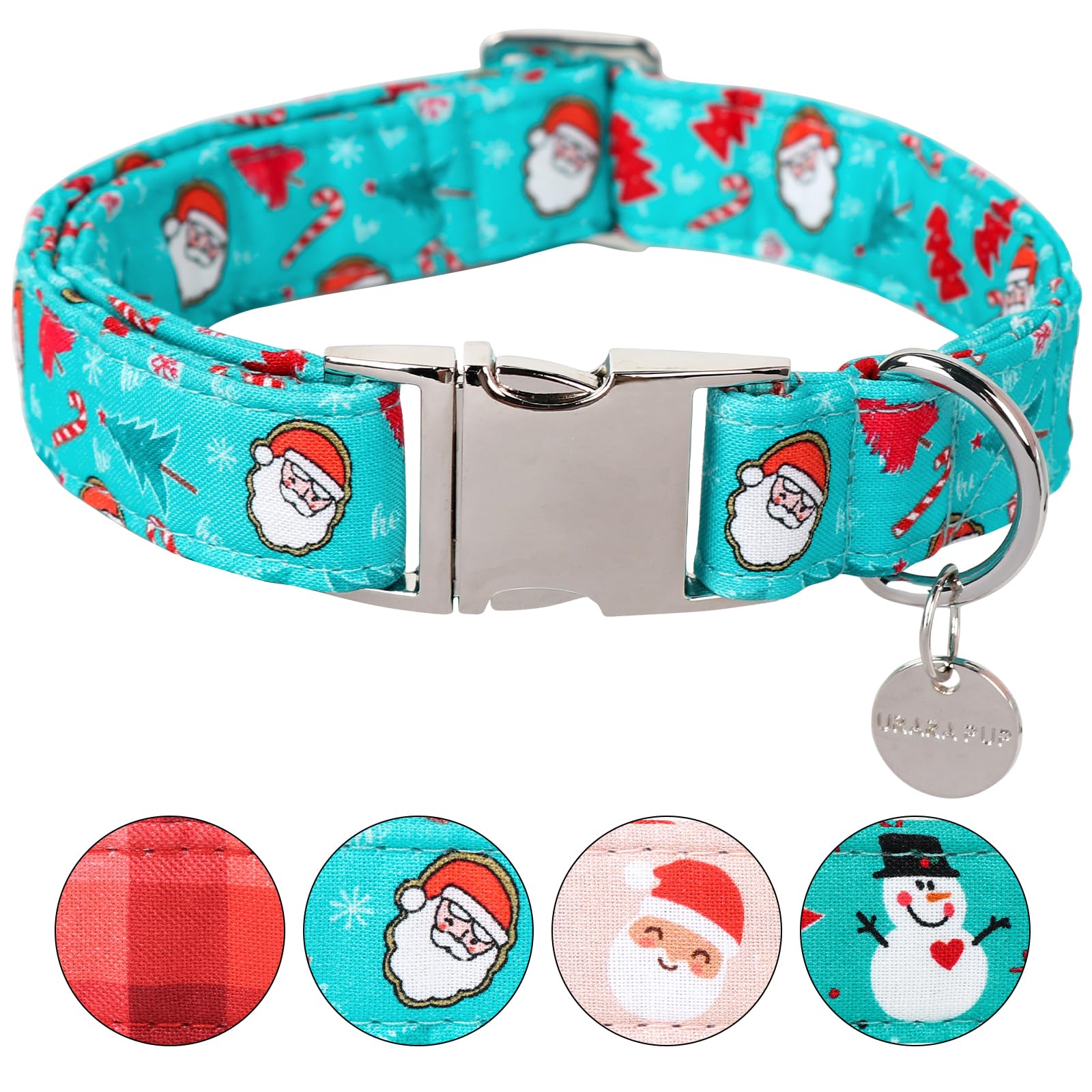 Up Urara Pup Christmas Dog Collar, Christmas Collar For Puppy Girl Boy Dog Or Cat, Holiday Dog Collar With Durable Metal Buckle,