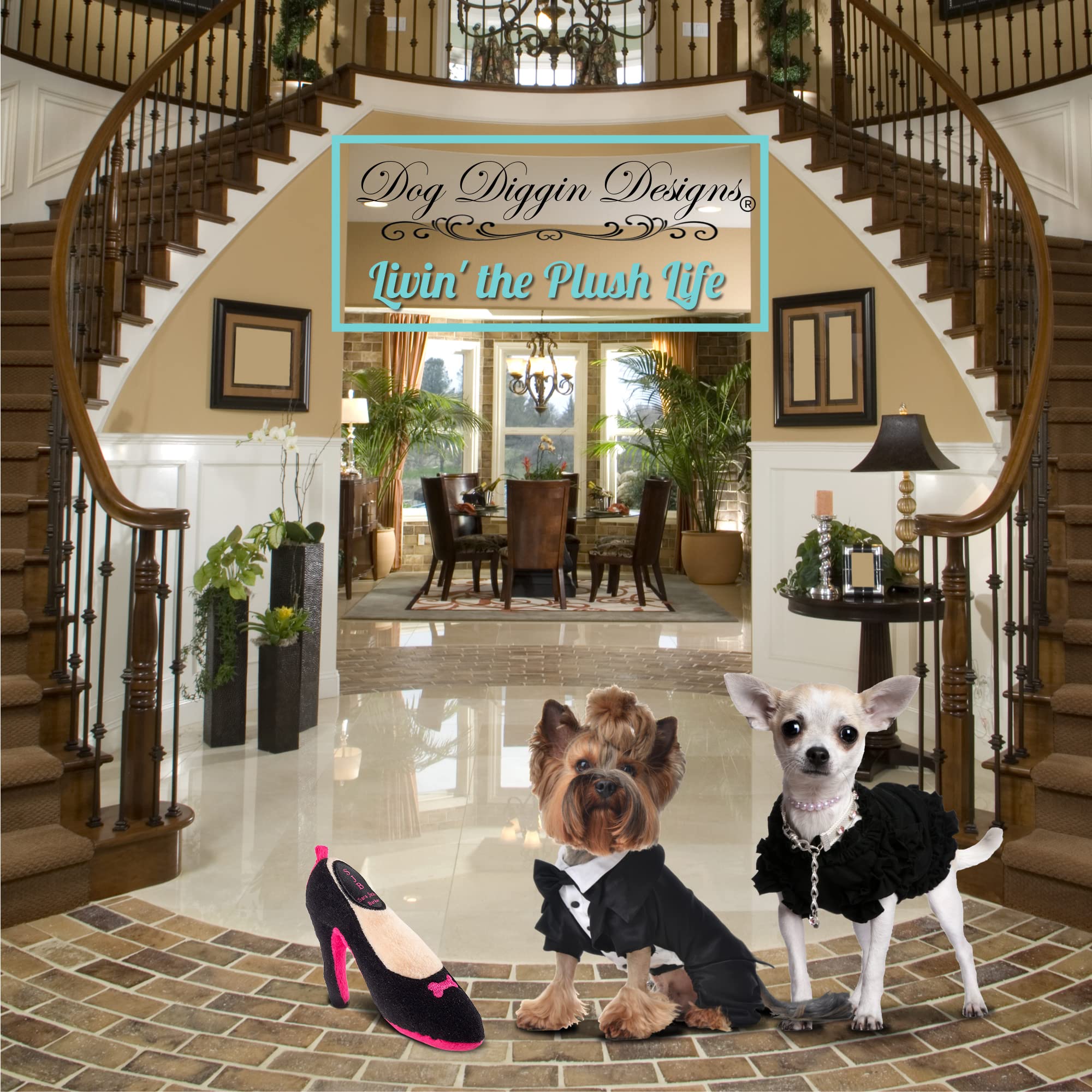 Dog Diggin Designs Runway Pup Collection | Unique Squeaky Plush Dog Toys ?High Heel Essentials