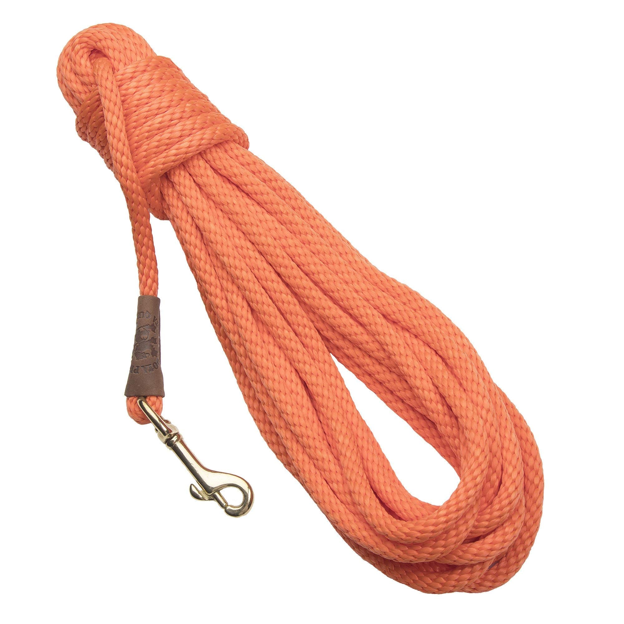 Mendota Pet Check Cord Leash - Dog Training Lead - Made In The Usa - Orange, 3/8 In X 30 Ft Trainer 30