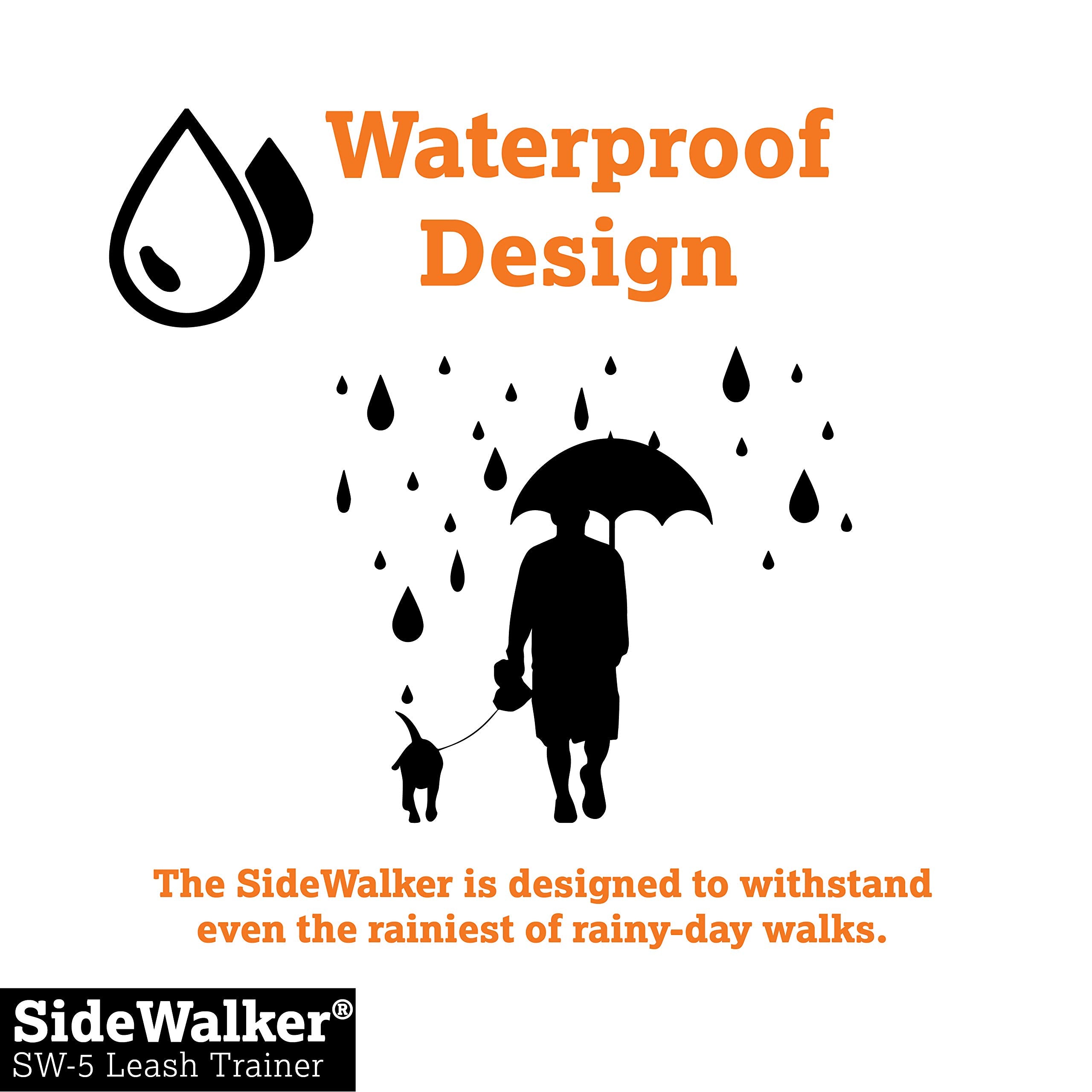 DogWatch SW-5 Black Dog Leash Trainer - No Pull Electronic Collar, 3 Static Levels, Vibration, Rechargeable, Waterproof, All Sizes