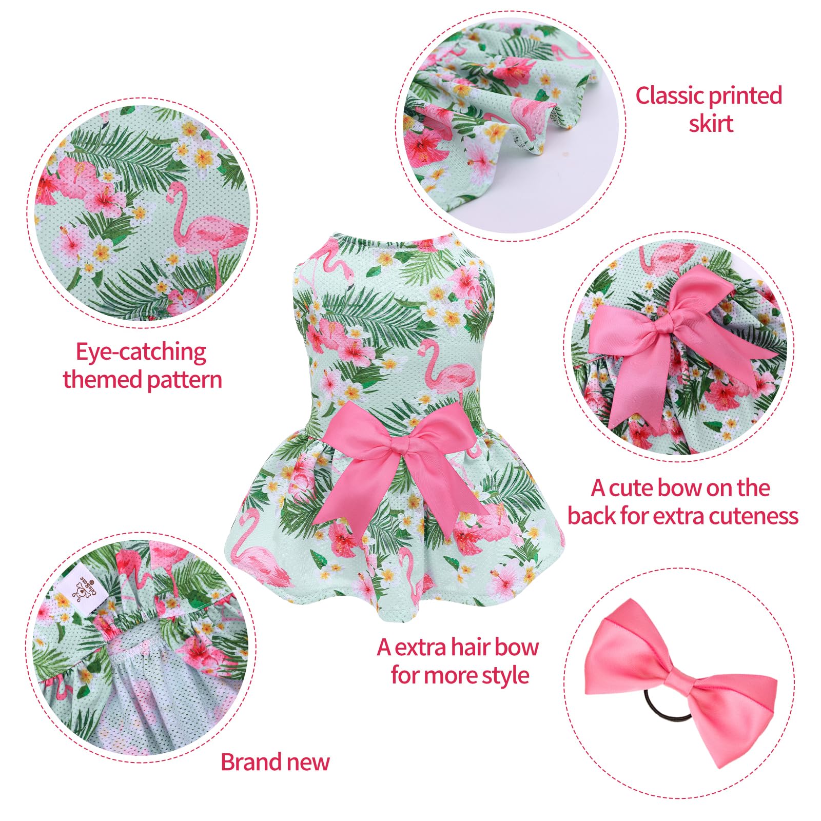 Cutebone Dog Mesh Dress Puppy Sundress Pet Outfit Summer Fashion For Small Dogs Girl Cat Clothes Bf34S