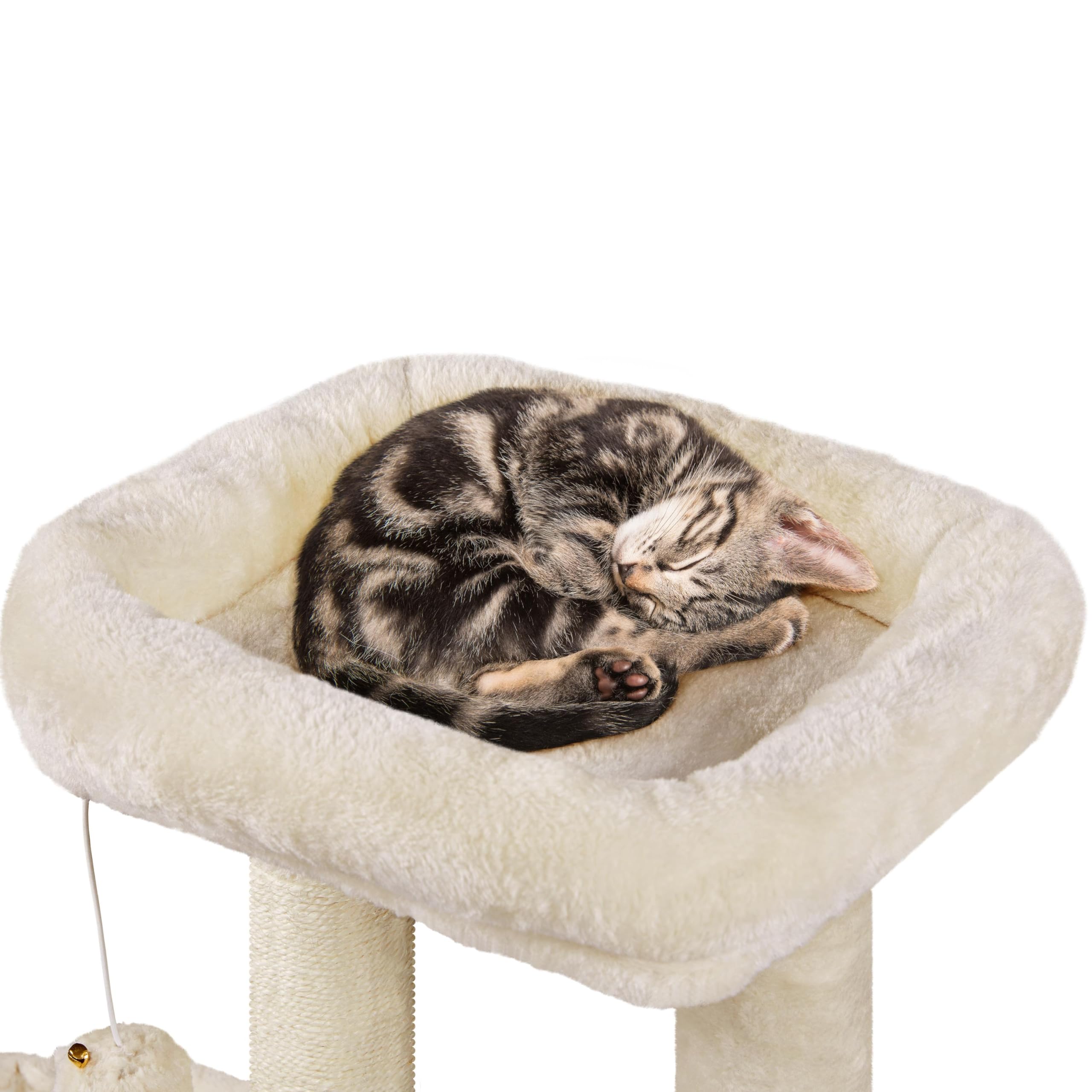 Yaheetech Cat Tree For Small Cats, 34In Cute Cat Tower Cat Bed For Indoor Cats Sisal Covered Posts Cat Furniture Activity Center W/Plush Perch & Fur Ball