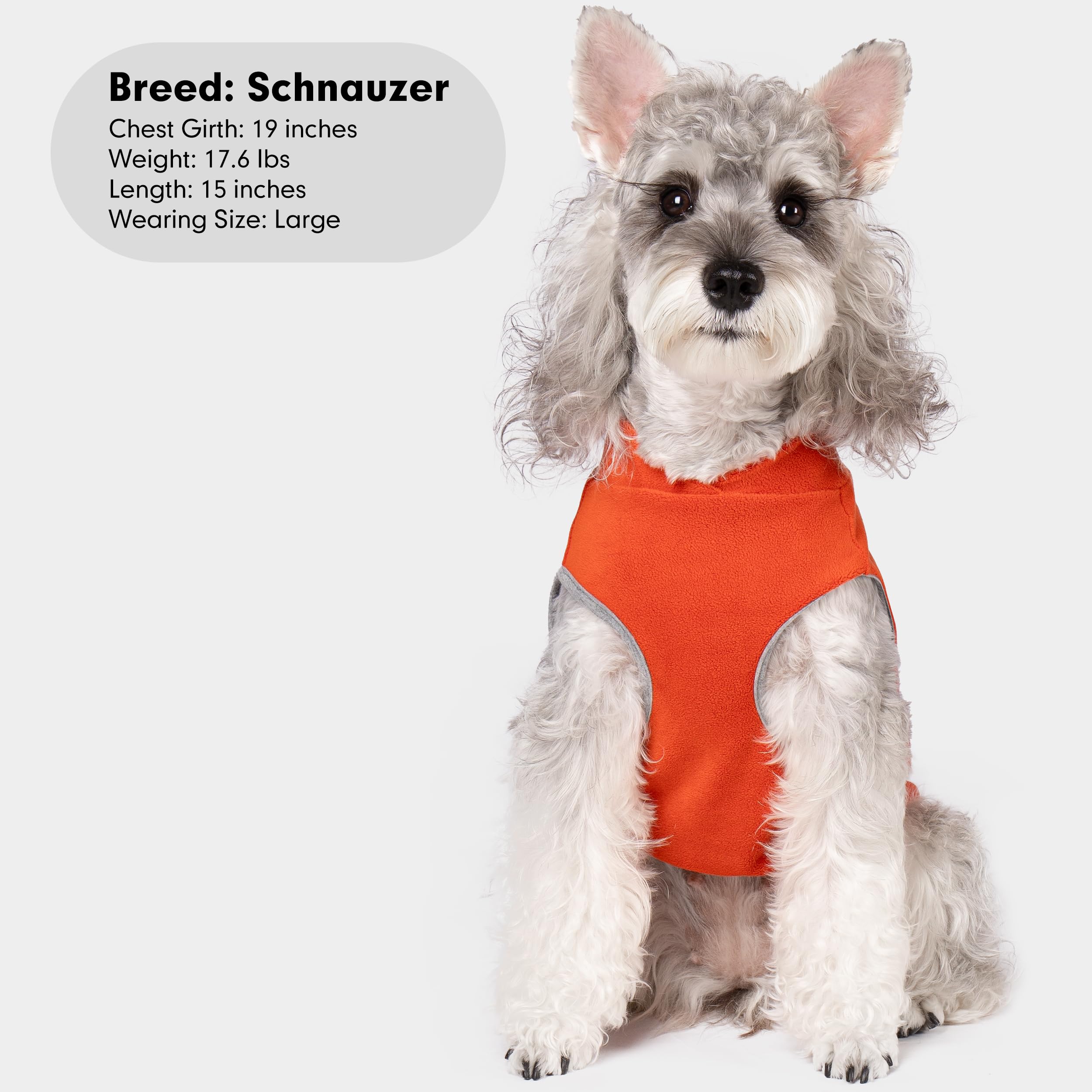 Cyeollo Fleece Dog Sweater Vest & Pullover Jacket - Reflective, Orange & Red, S - Xs To Xl