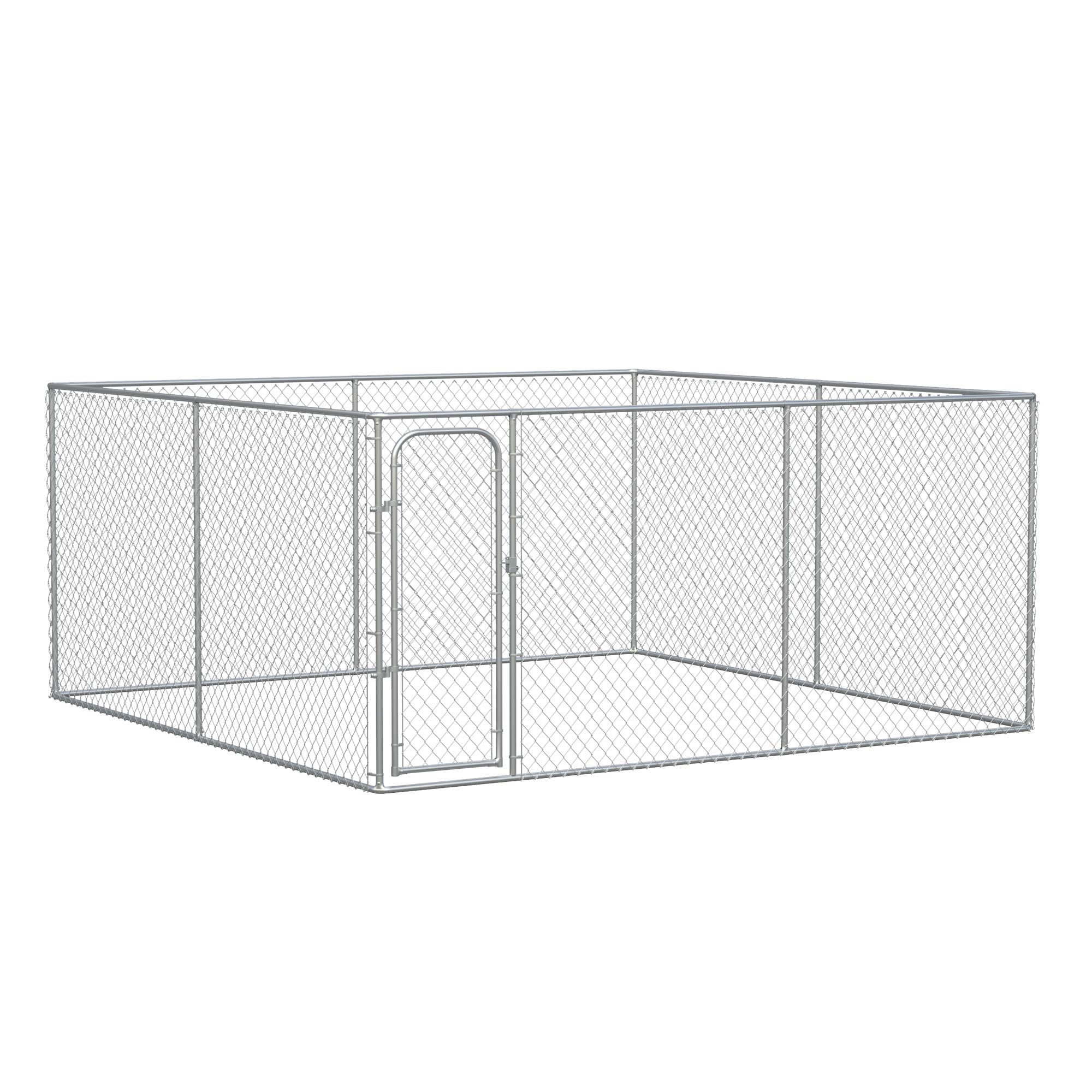 PawHut 172.2 Sq. Ft. Dog Playpen Outdoor, Walk-in Dog Run Kennel Puppy Exercise Pen with Galvanized Steel Frame, for Small and M